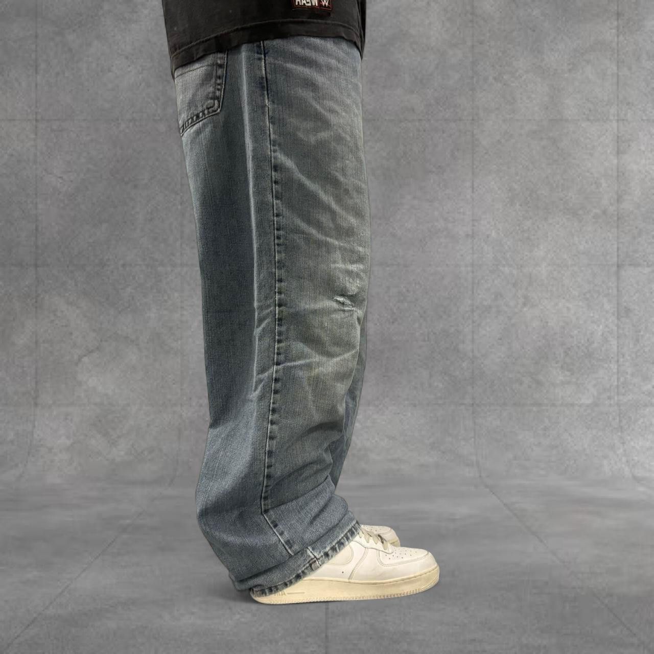 Vintage Crazy Vintage Y2K/2000s Super Baggy Skater Grunge Medium Blue Wash Denim Jeans! Size US 40 / EU 56 - 2 Thumbnail