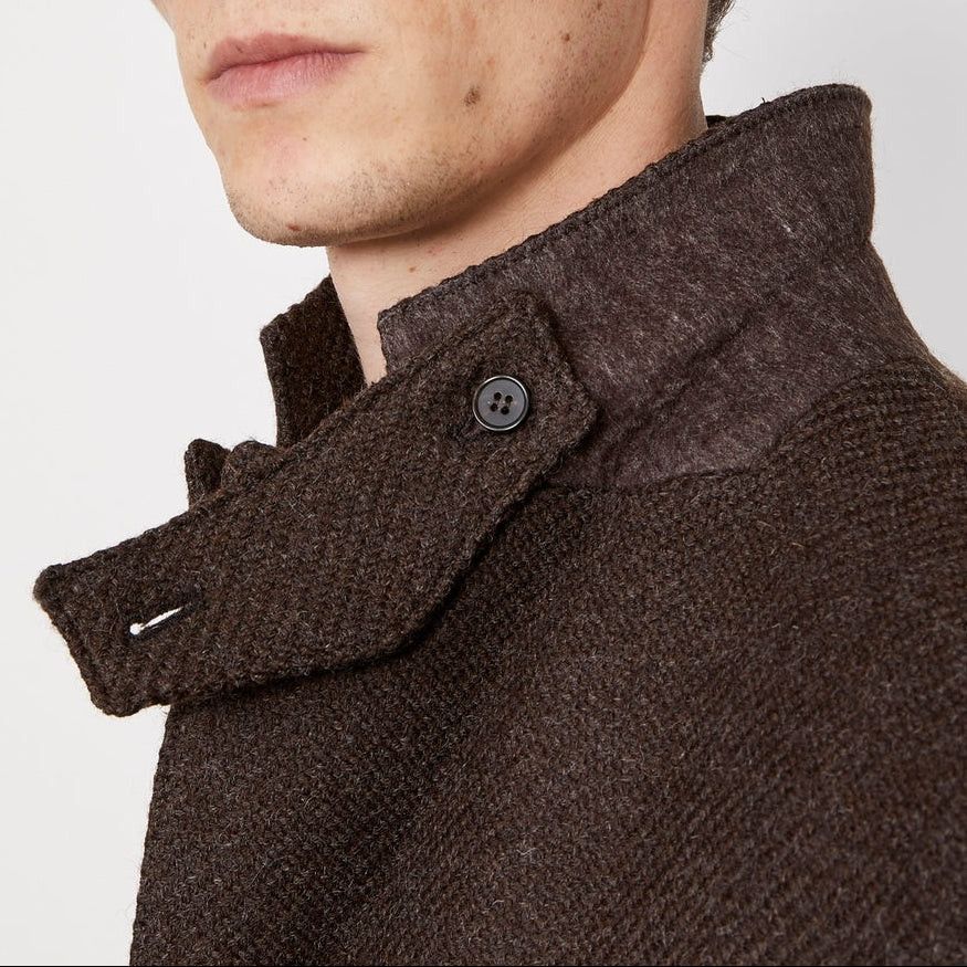 Officine Generale o1mle1025 Soft Jack Single Breasted Overcoat in Brown Size US S / EU 44-46 / 1 - 2 Thumbnail