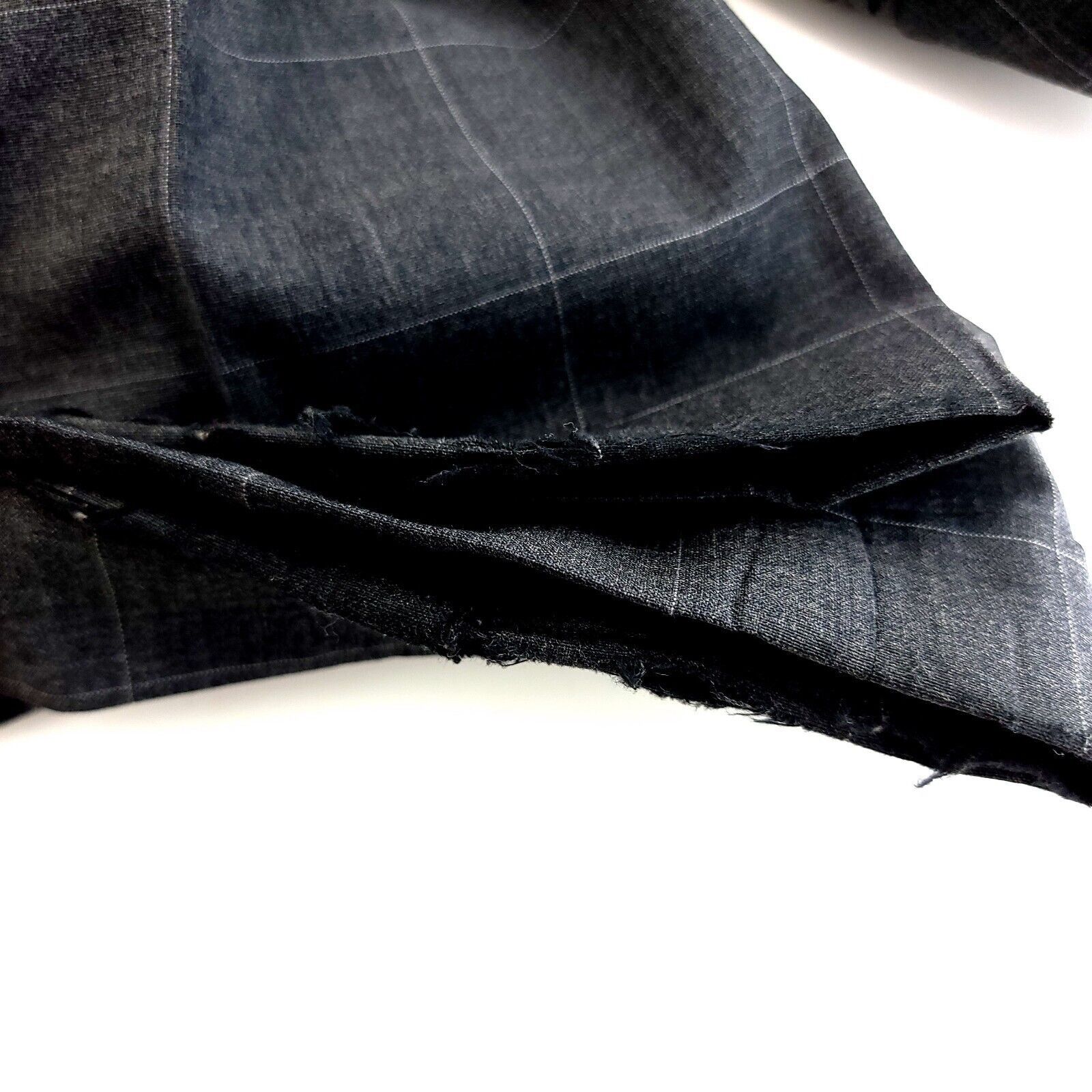 Nautica DAMAGED Nautica Rigger Wool Polyester Gray Windowpane Pleate Size 40R - 5 Thumbnail