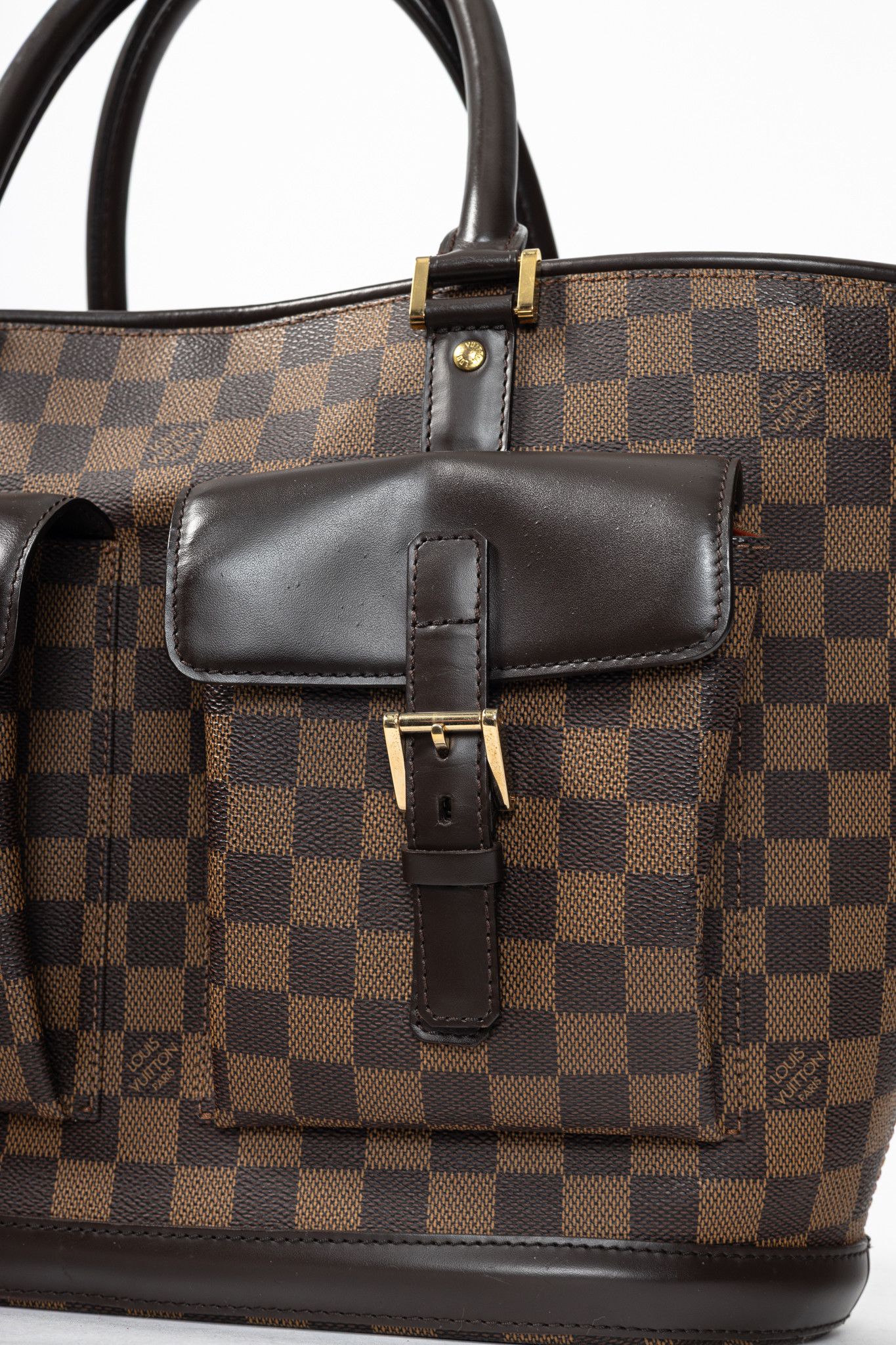 Louis Vuitton Louis Vuitton Manosque GM Damier Ebene Canvas Tote Size ONE SIZE - 8 Thumbnail