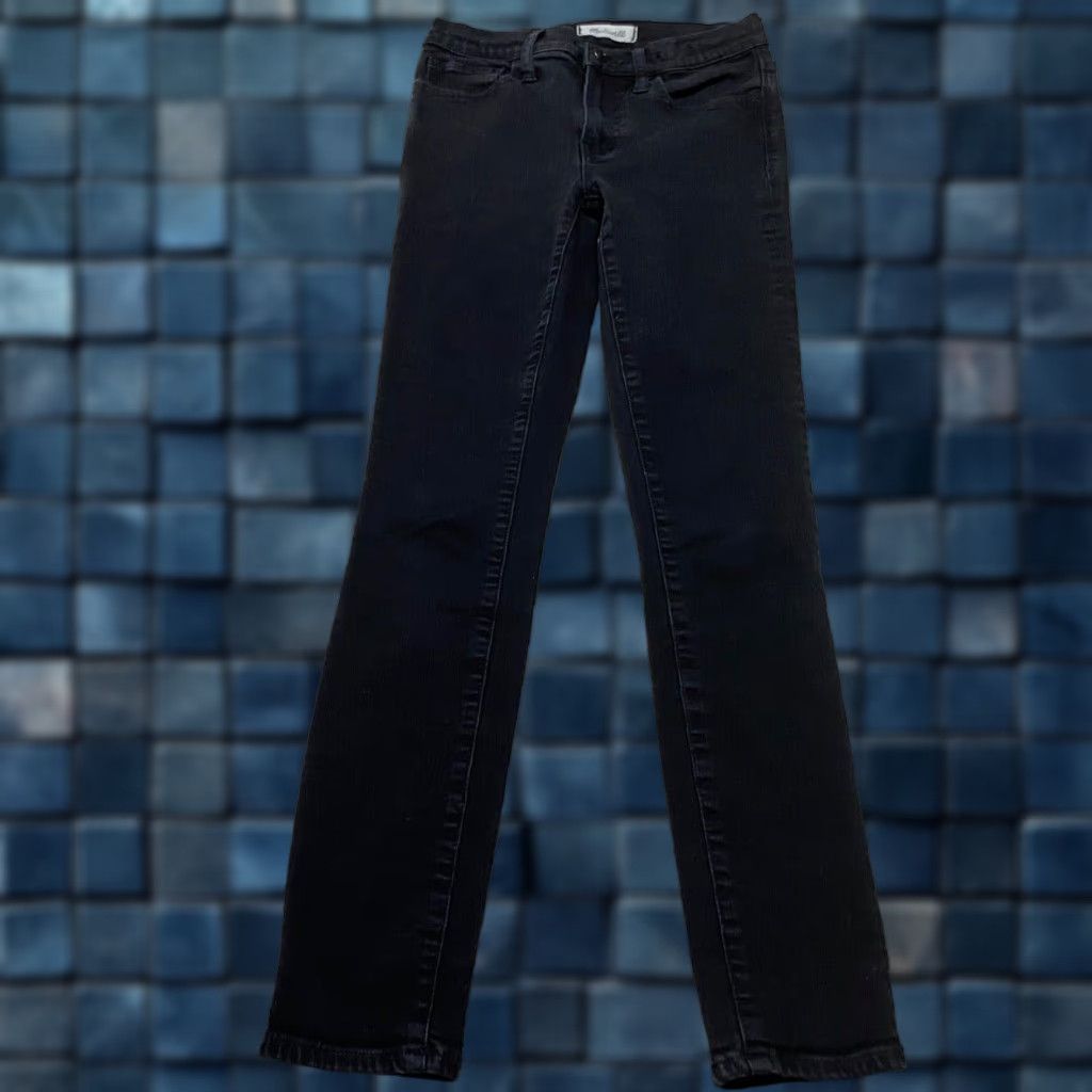Madewell VINTAGE Madewell Jeans Black Denim Mid Rise Slim Straight Roadtripper Women 25 Jeans Size 42" / US 20 - 1 Thumbnail