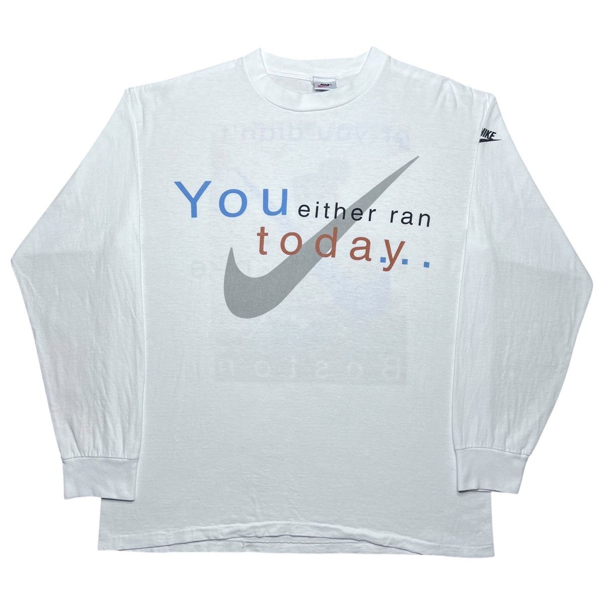 Nike 1990s Nike You Either Ran Today Or You Didn’t Boston T-Shirt Size US XL / EU 56 / 4 - 2 Thumbnail