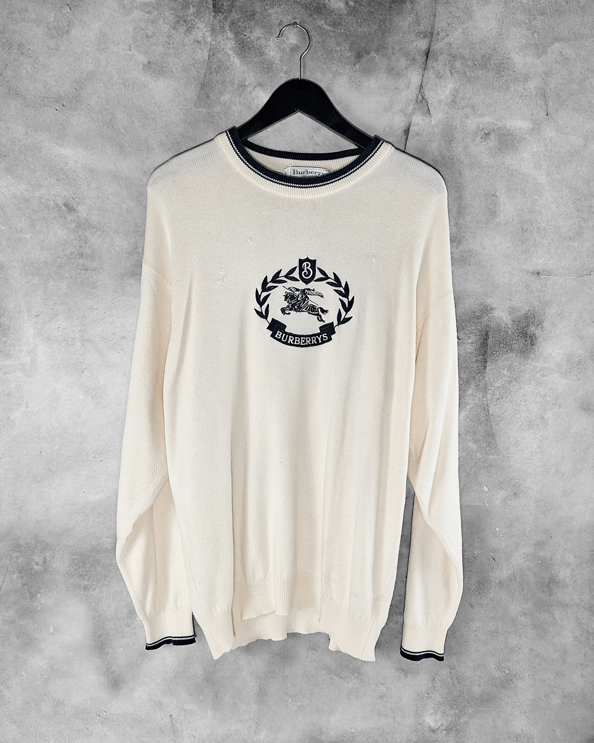 Burberry Vintage Burberry Knit Sweatshirt Size US L / EU 52-54 / 3 - 1 Thumbnail