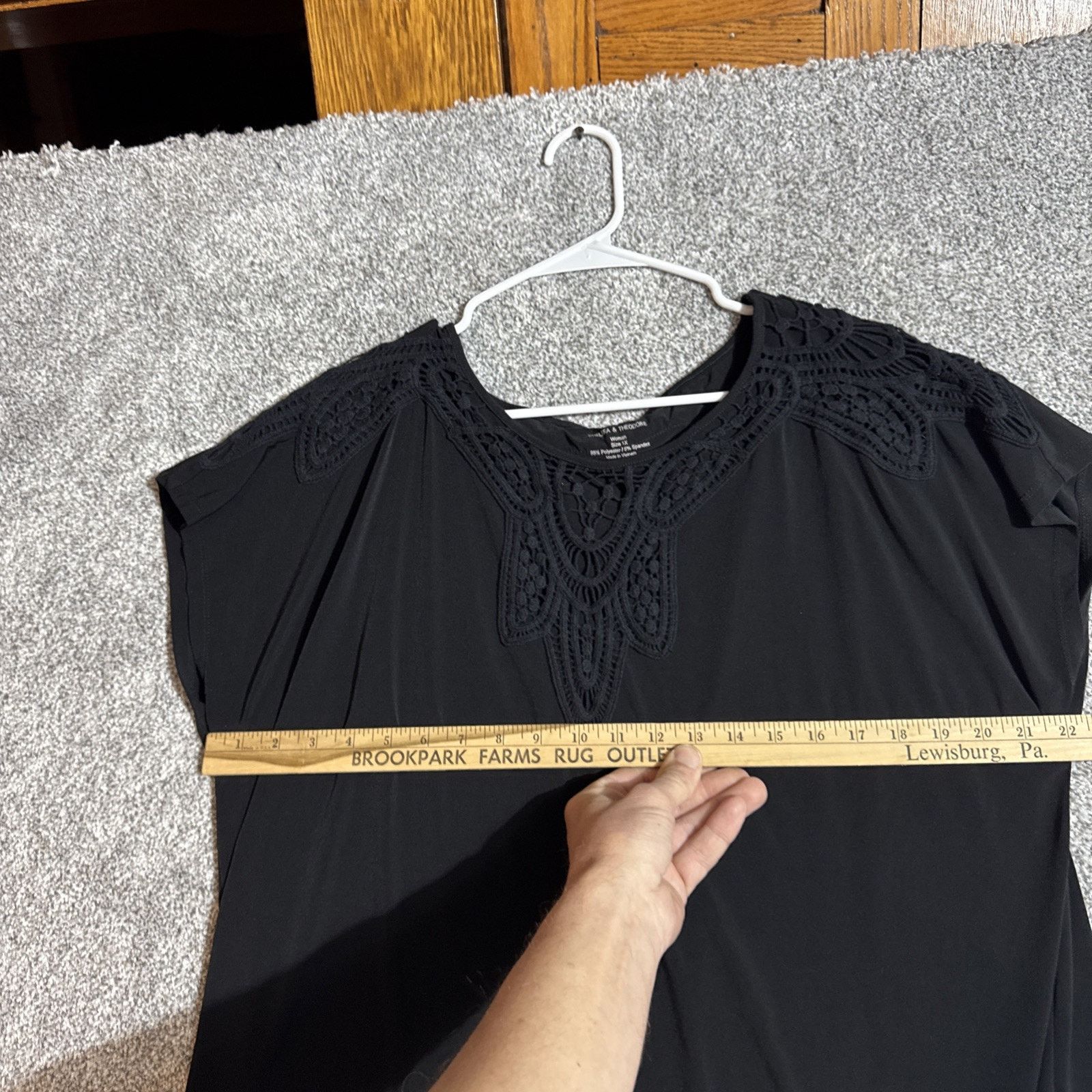 Other Chelsea & Theodore Top Women 1X Plus Boho Crochet Embroidery Size XL / US 12-14 / IT 48-50 - 3 Thumbnail