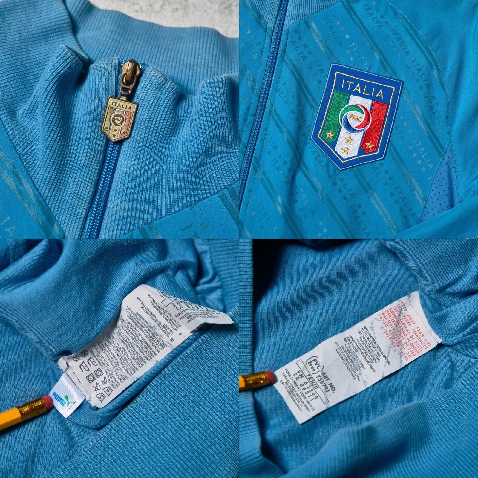Nike 2009/10 Italy Track Football Jacket Puma (M/L) Size US M / EU 48-50 / 2 - 5 Thumbnail