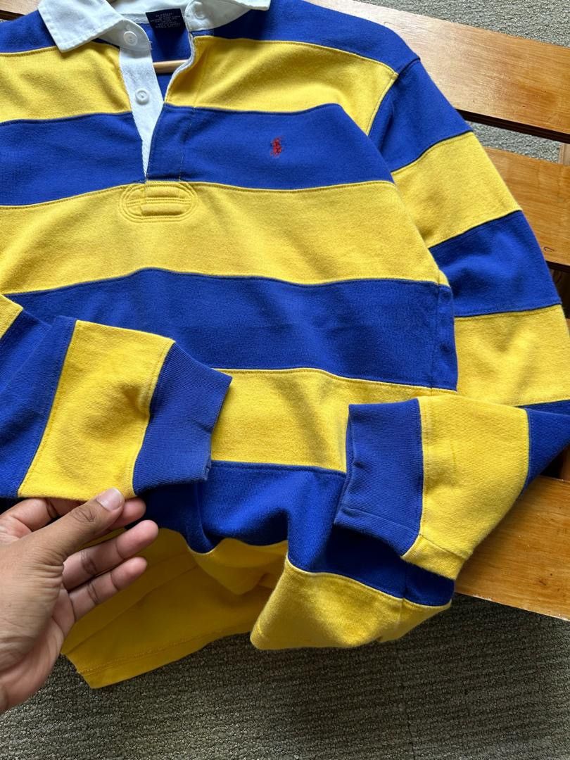 Polo Ralph Lauren × Vintage VINTAGE POLO RALPH LAUREN STRIPE RUGBY SHIRT Size US S / EU 44-46 / 1 - 3 Thumbnail