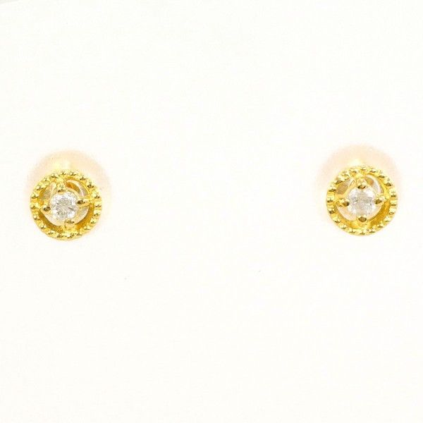 Luxuness 18K Yellow Gold Diamond Earrings Jewelry Crocodile Skin Earrings, Women's