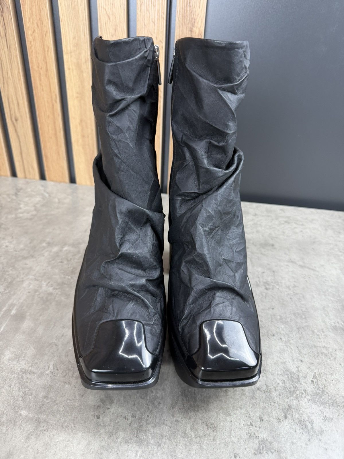 Peter Do at.kollektive x Peter Do Leather Platform Ankle Boots Black Size US 8 / EU 41 - 9 Thumbnail