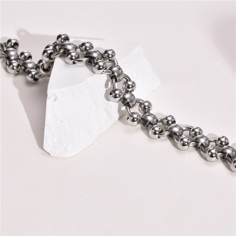Jewelry Creative Ball Bead Link Bracelet Size ONE SIZE - 4 Thumbnail