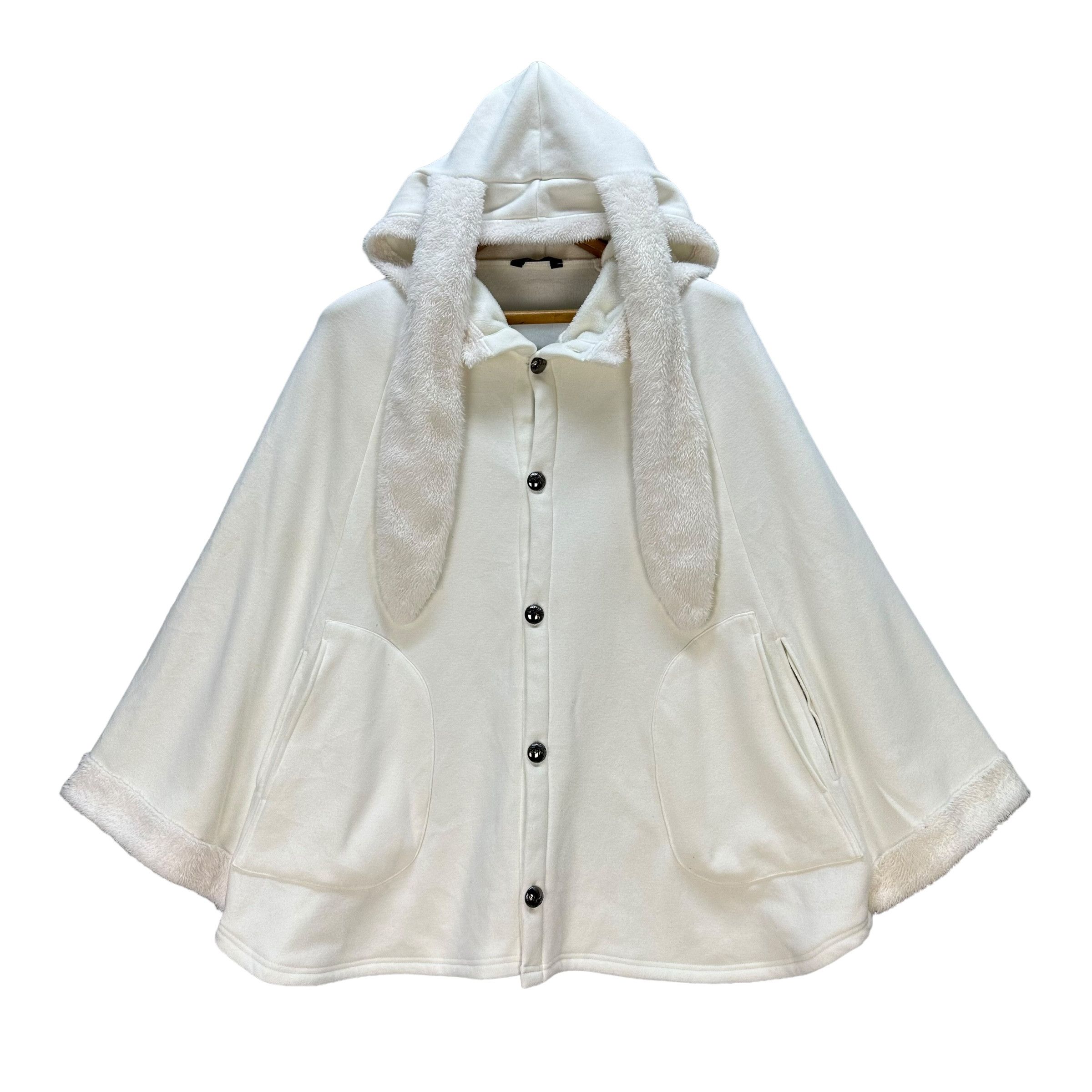 Japanese Brand ALGONQUINS Rabbit White Cape #A41-0945 Size ONE SIZE - 1 Thumbnail
