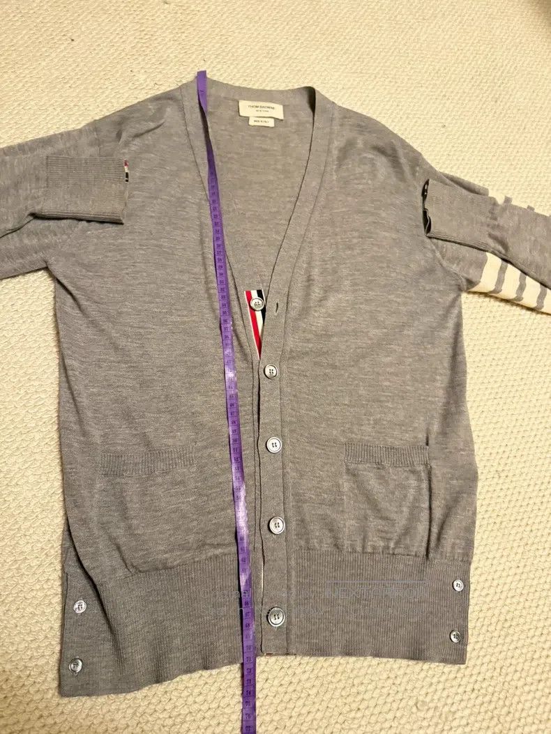 Thom Browne Thom Browne Gray wool sweater Size US L / EU 52-54 / 3 - 3 Thumbnail
