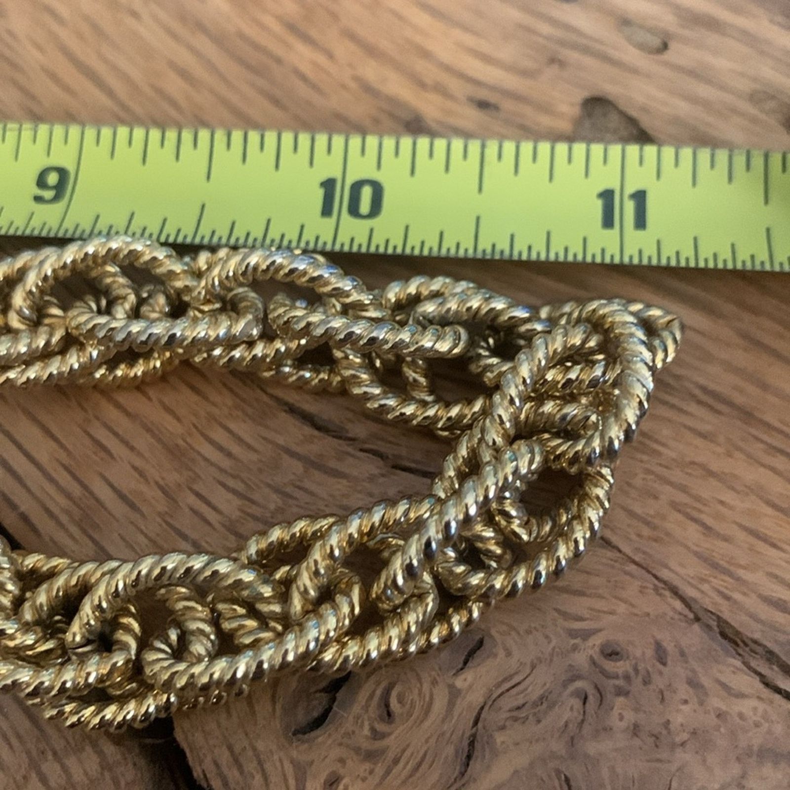 Vintage Chunky heavy braided rope links golden necklace Size ONE SIZE - 7 Thumbnail