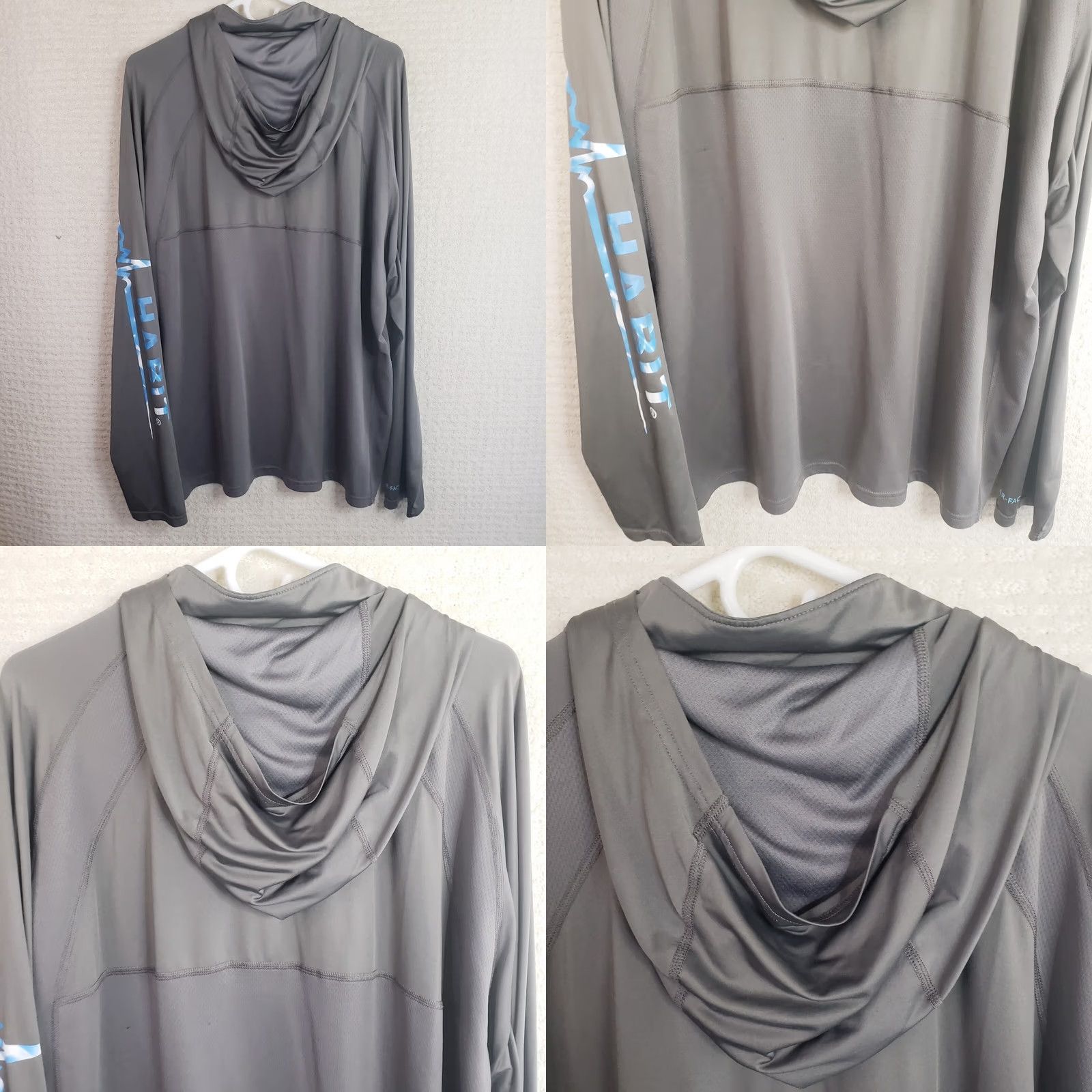 Habitat Habit Outdoors 1/4 Zip Hoodie Shirt LS 2XL Gray Logo Pullover Mock Neck Men Size US XXL / EU 58 / 5 - 8 Thumbnail