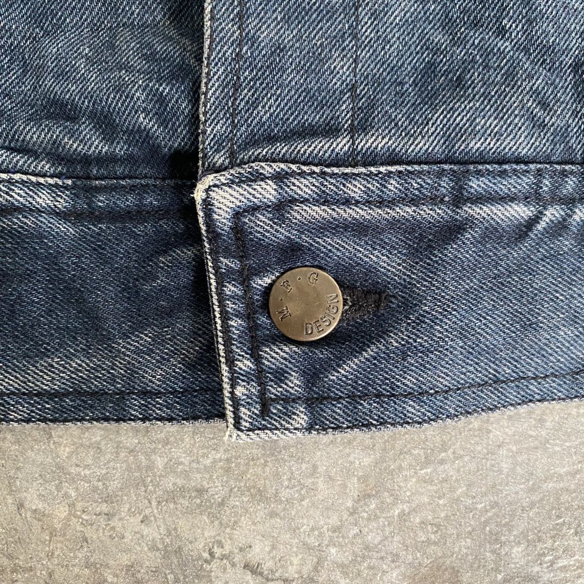 Marithe + Francois Girbaud 1980’s Vintage MFG Faded Black Lined Trucker Denim Jacket Size US M / EU 48-50 / 2 - 5 Thumbnail