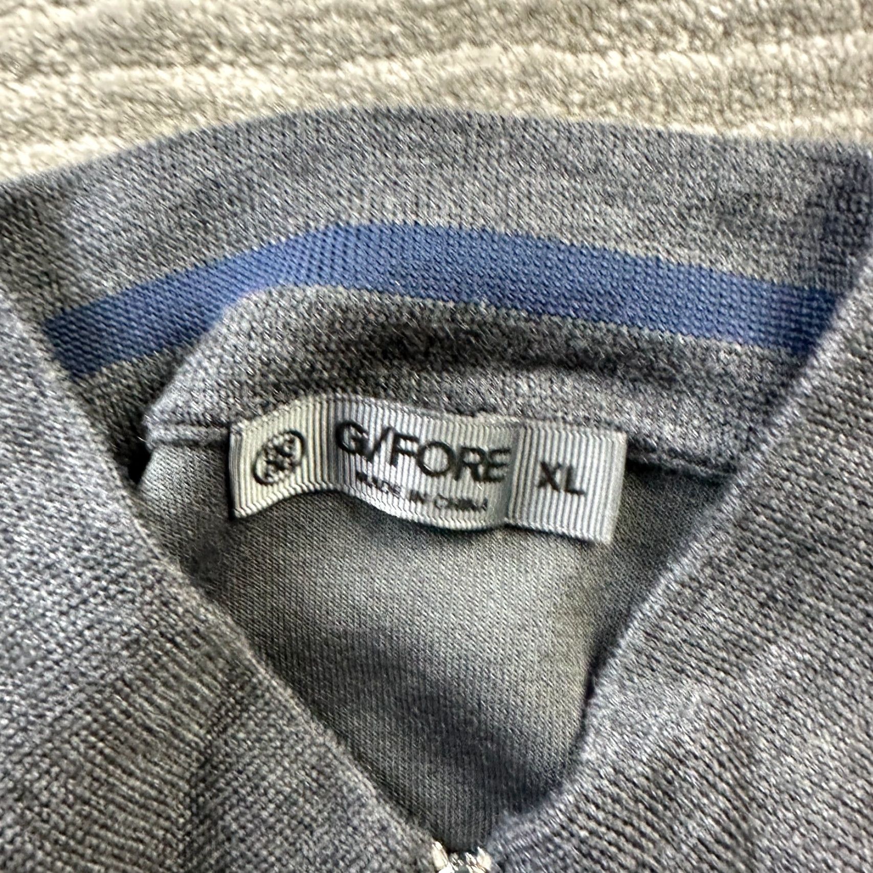 Vintage G Fore Sweater Mens XL Gray V-Neck Merino Wool Quarter Zip Slim Golf Pullover Size US XL / EU 56 / 4 - 5 Thumbnail