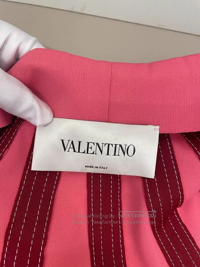 Valentino Valentino Rose red polyester stand-up collar jacket Size S / US 4 / IT 40 - 6 Thumbnail