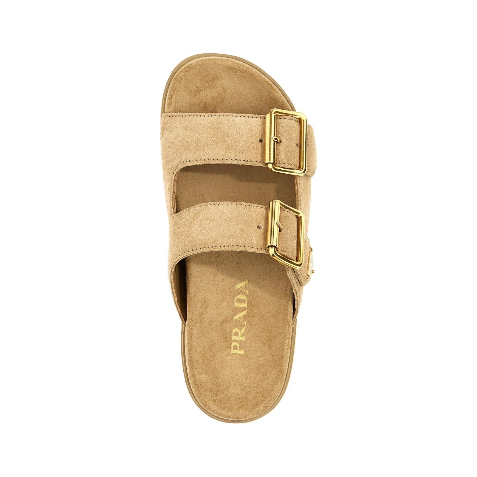 Prada PRADA Beige Suede Slide Sandals New & Authentic (Euro Size:7 Size US 7 / IT 37 - 4 Thumbnail
