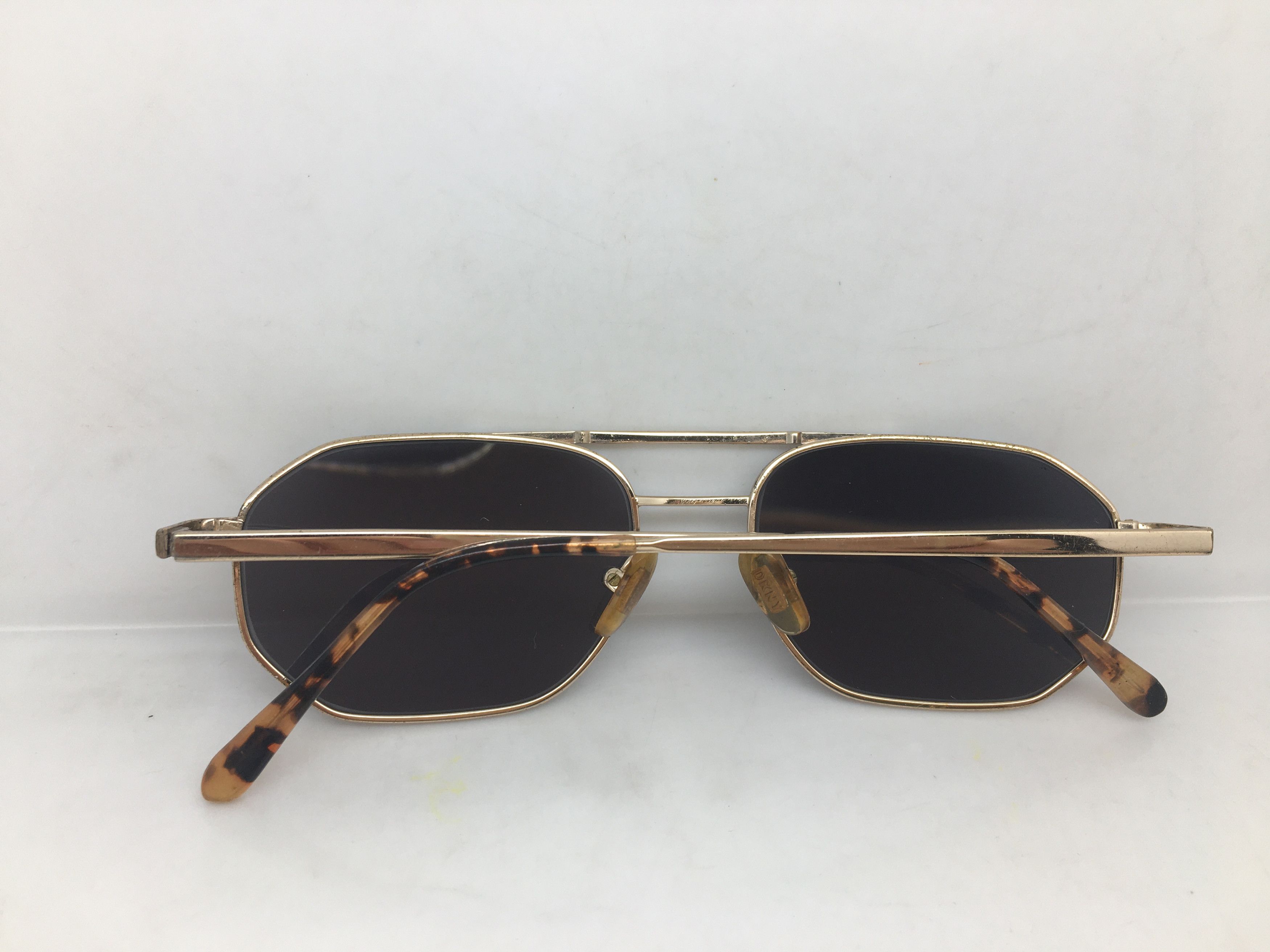 DKNY Dnky Mod 9606 Gold Sunglasses Frame Made in Italy Size ONE SIZE - 9 Thumbnail