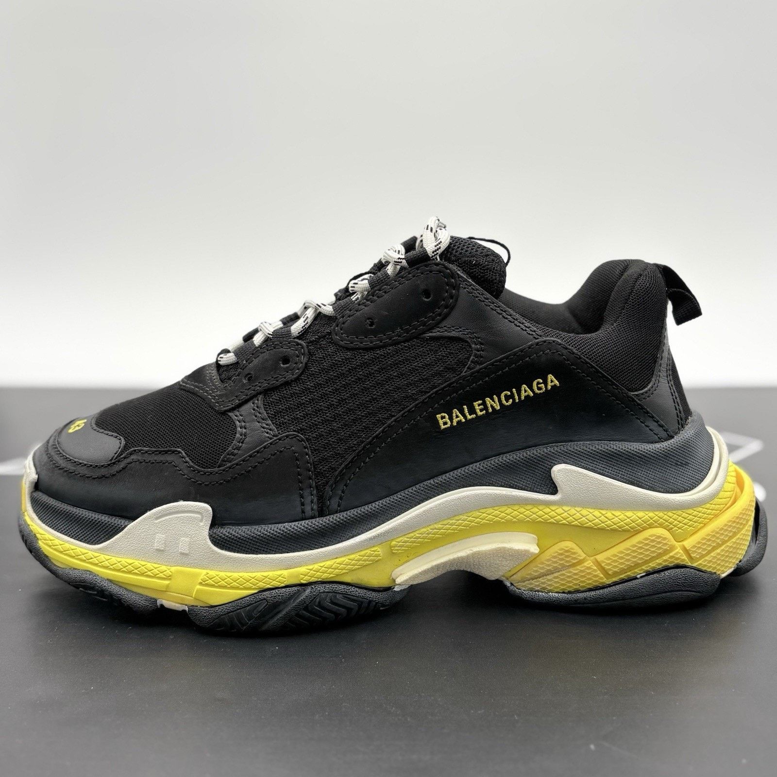 Balenciaga Balenciaga Triple S ' Black Yellow ' | SUPER CLEAN! Size US 10 / EU 43 - 8 Thumbnail