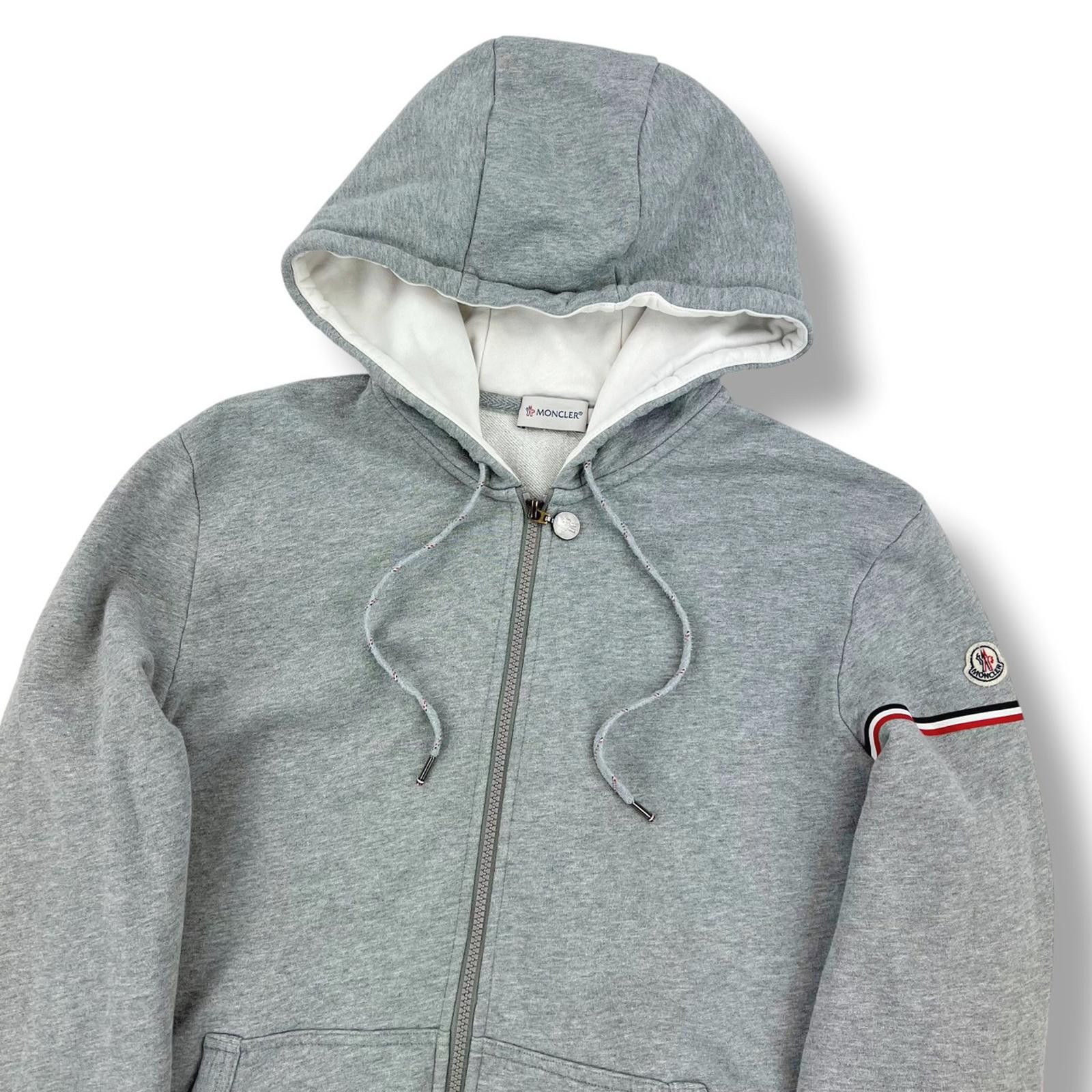 Moncler Moncler Gray Logo Zip-Up Hoodie | Grailed