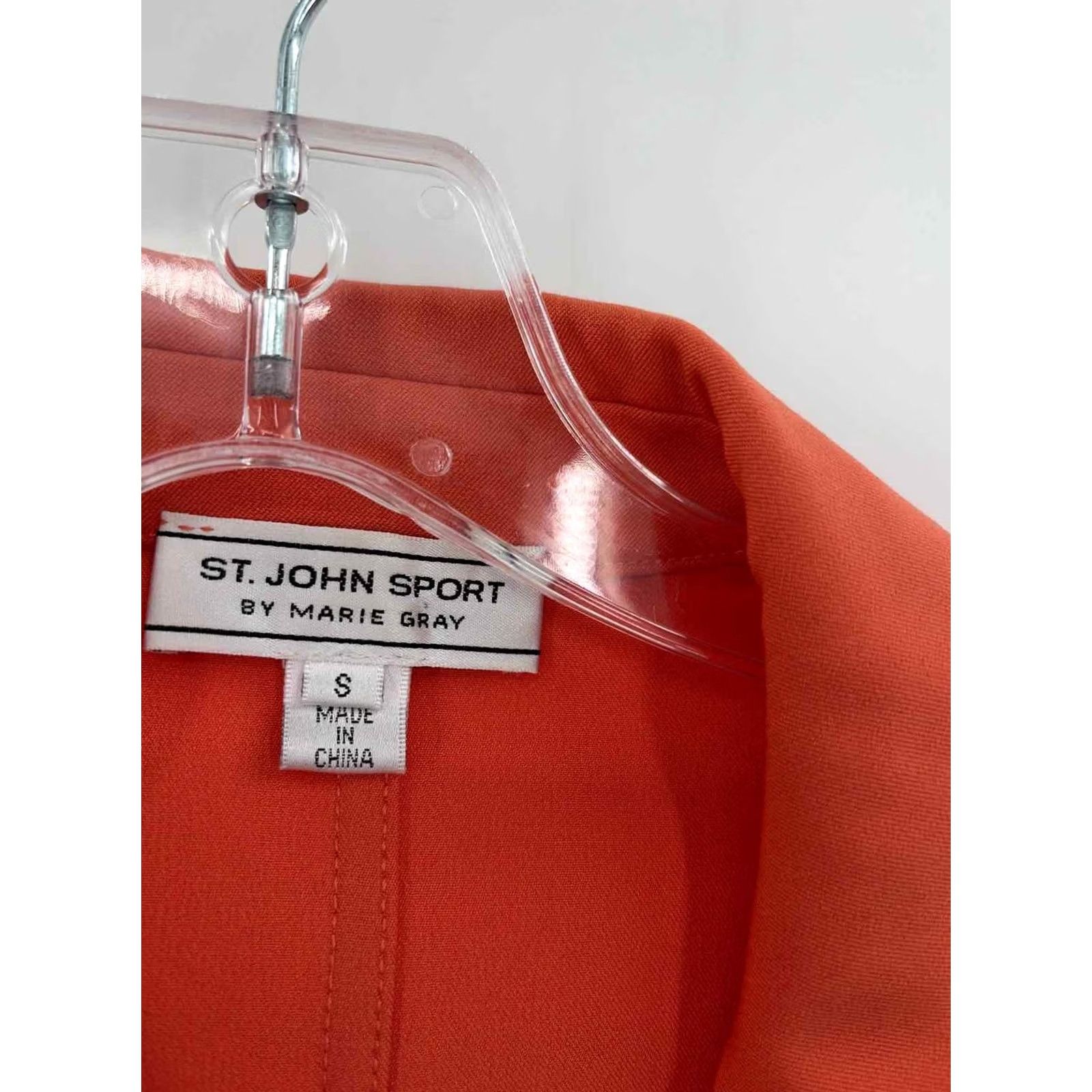 Vintage St John Sport Blazer Orange Small Regular Womens Size S / US 4 / IT 40 - 2 Thumbnail