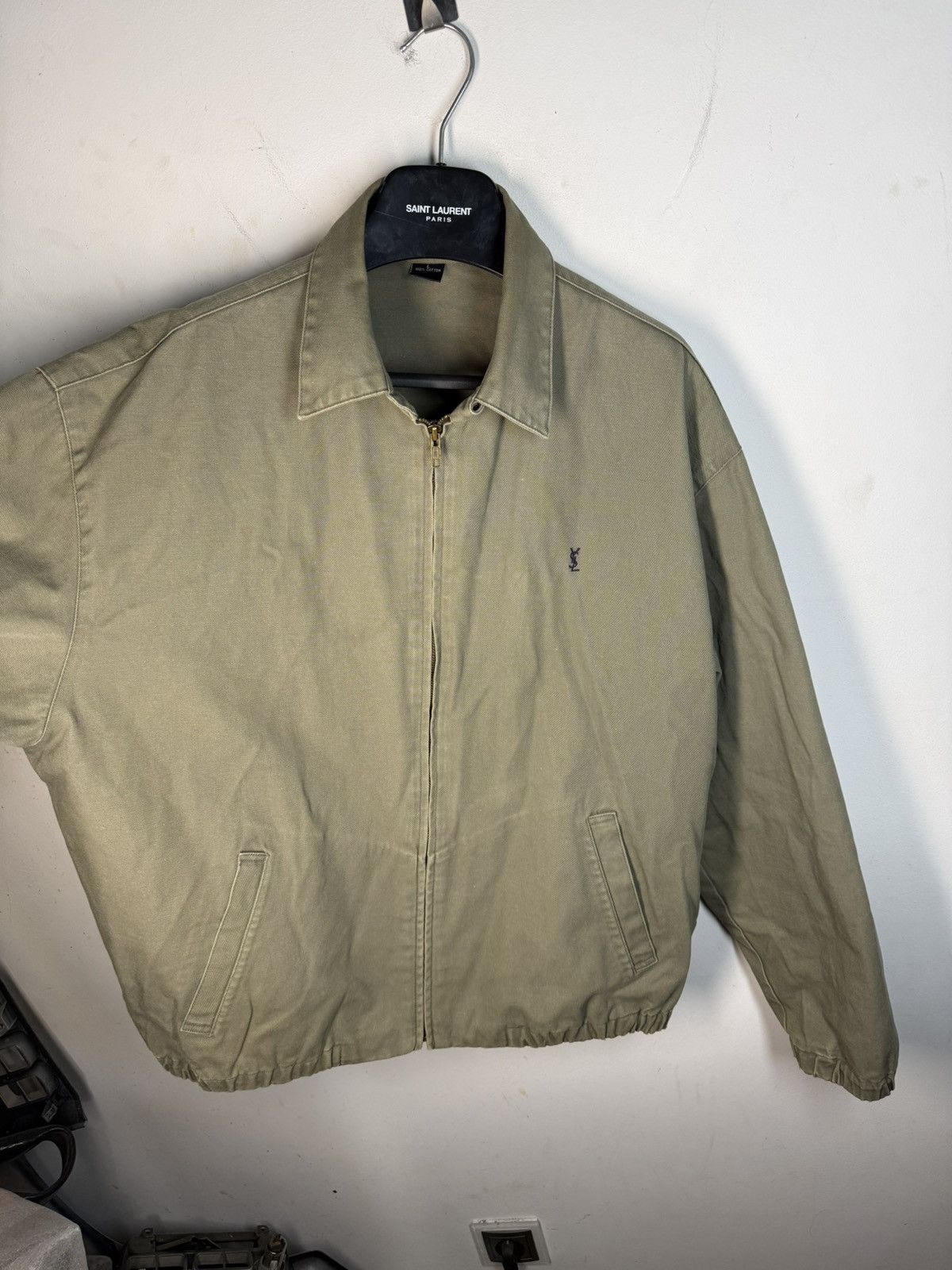 Yves Saint Laurent Cotton YSL Windbreaker Jacket 90s Bomber Zip Up Vintage Size US L / EU 52-54 / 3 - 11 Thumbnail