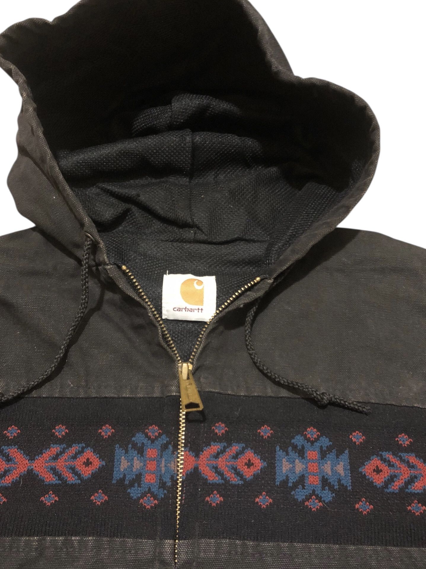 Carhartt 🔥Vintage 90s CARHARTT Aztec Southwest Zip Up Hoodie Jacket Size US L / EU 52-54 / 3 - 7 Thumbnail