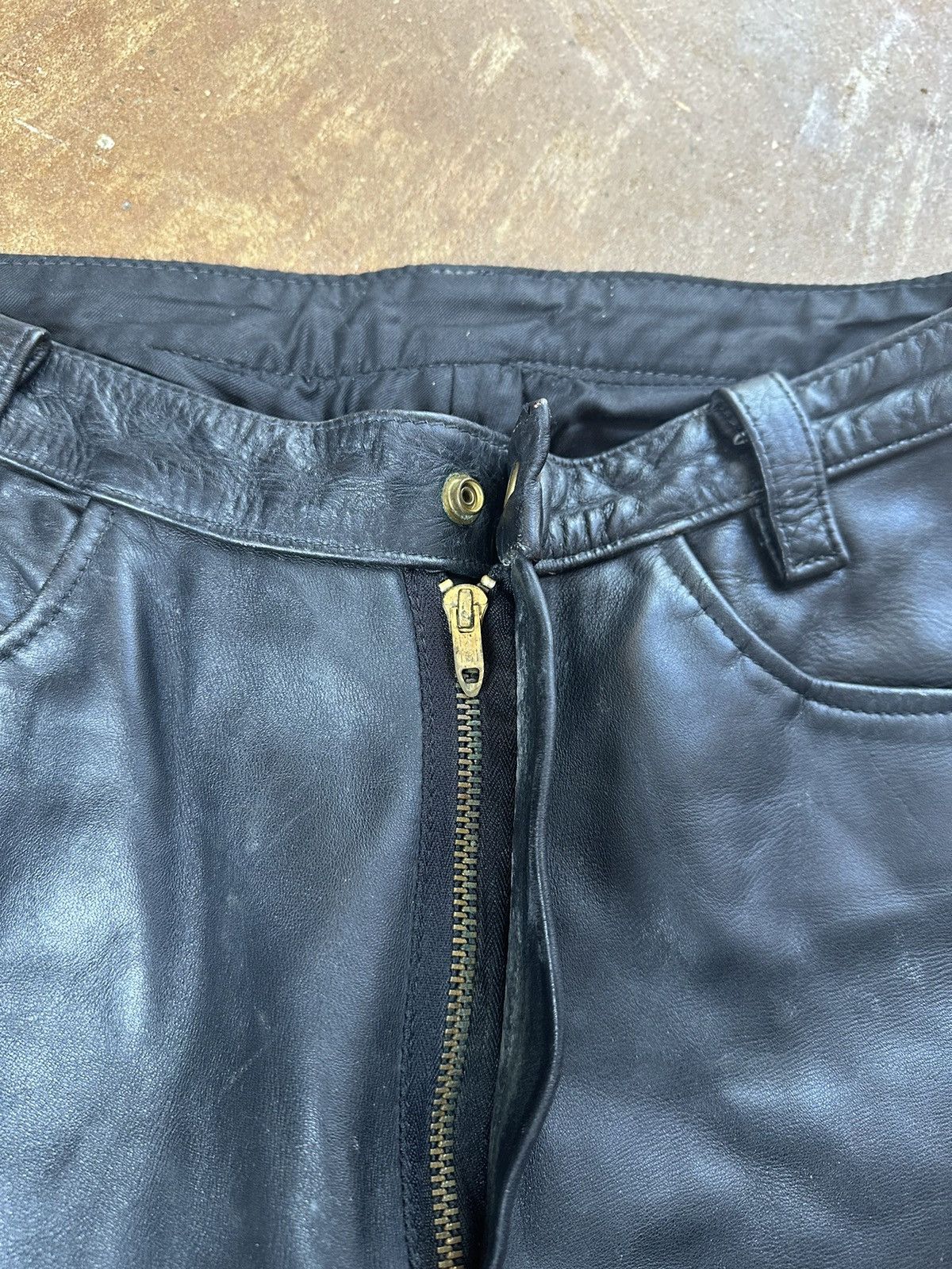 Vanson Leathers × Vintage Vintage 70s Vanson Leather Black and Red Pants Size US 32 / EU 48 - 4 Thumbnail