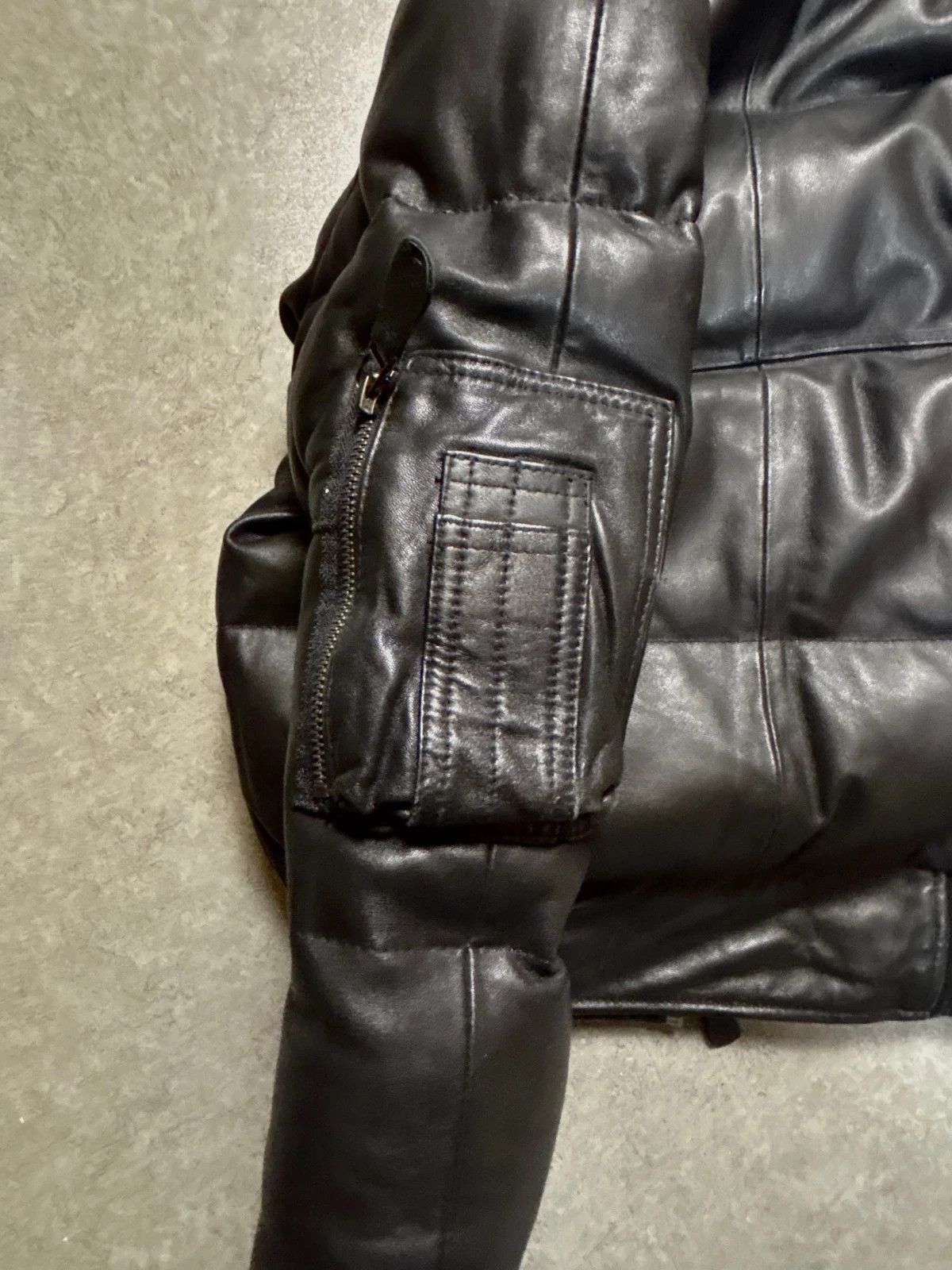Avirex Avirex LTD Leather Down Jacket Fur Hood – Black Size US M / EU 48-50 / 2 - 5 Thumbnail