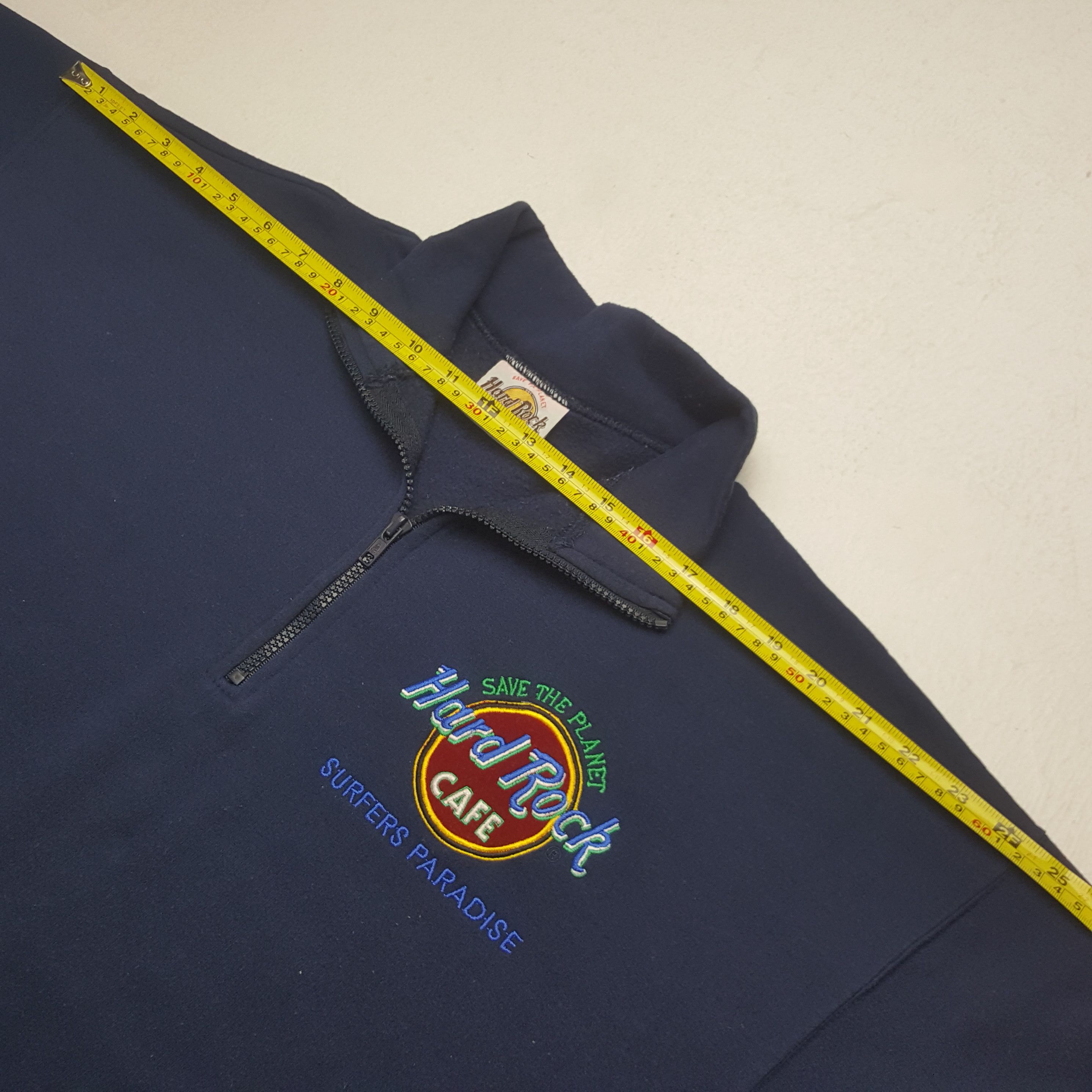Hard Rock Cafe Vintage Hard Rock Cafe Half Zipper Sweatshirt RR1 Size US L / EU 52-54 / 3 - 5 Thumbnail