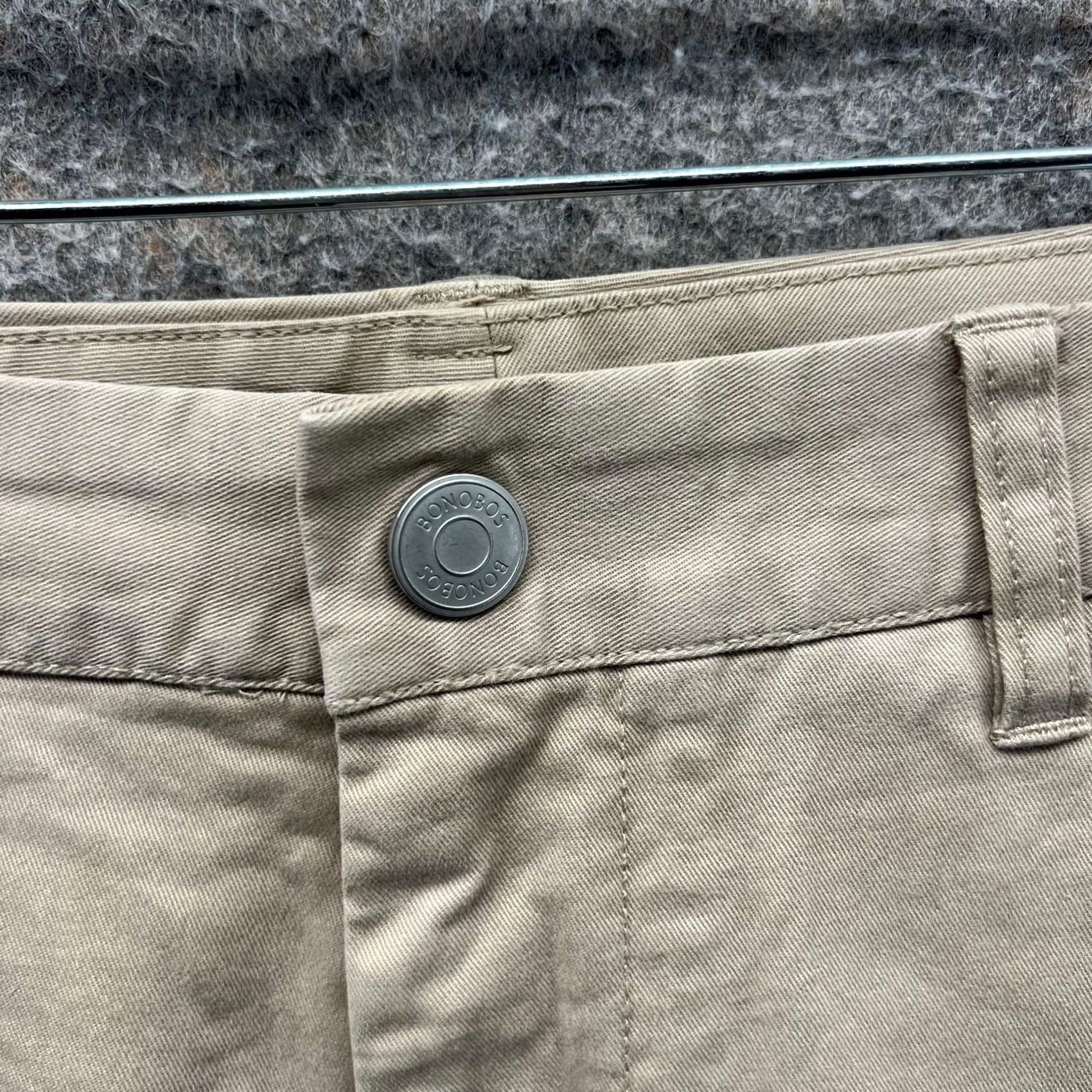Bonobos Bonobos Pants Men Chino Flat Front 32x32 Beige Canvas Cotton Beig e Size US 32 / EU 48 - 6 Thumbnail