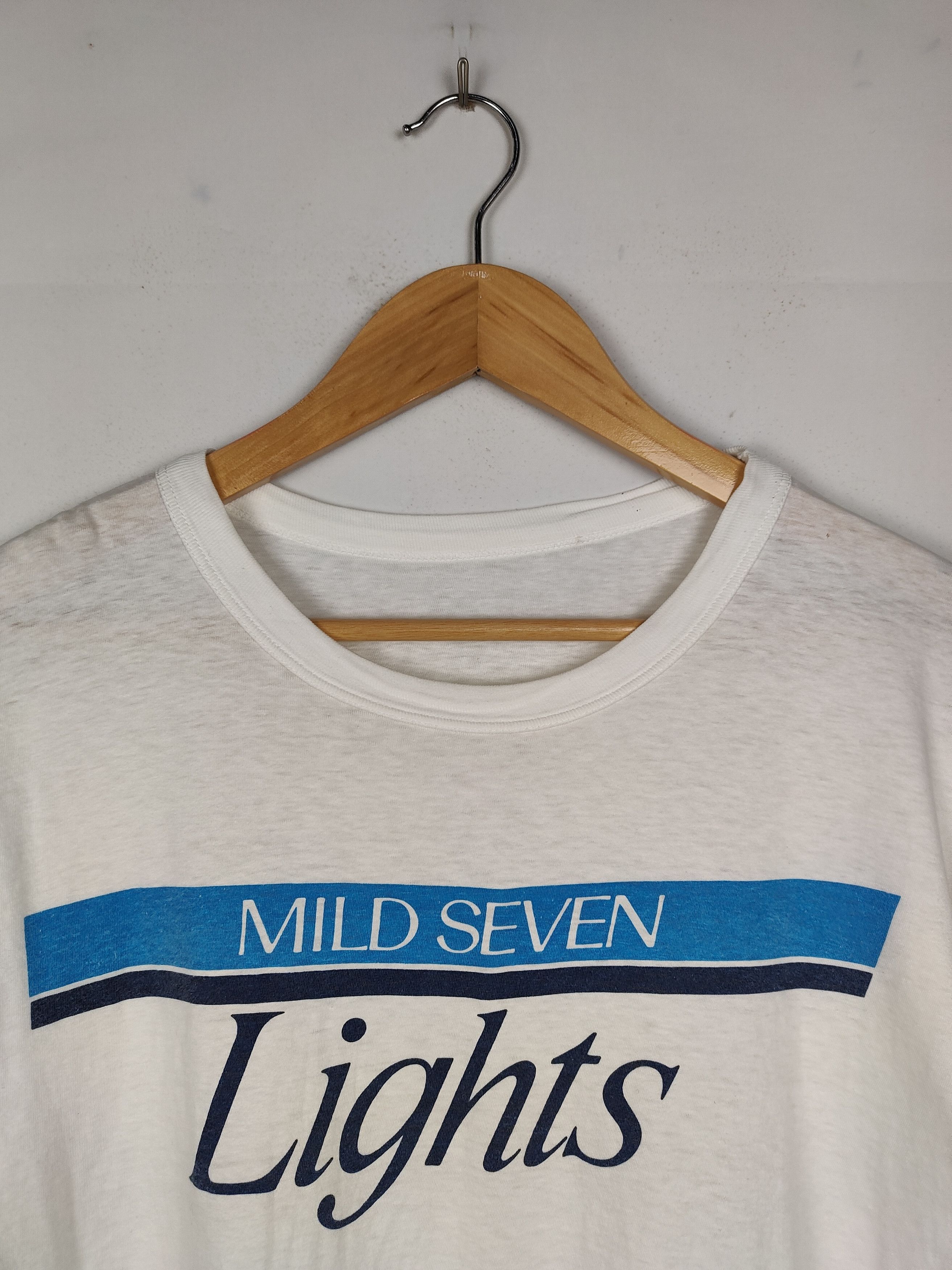 Vintage Vintage 90s Mild Seven Light big logo Shirt Size US M / EU 48-50 / 2 - 2 Thumbnail