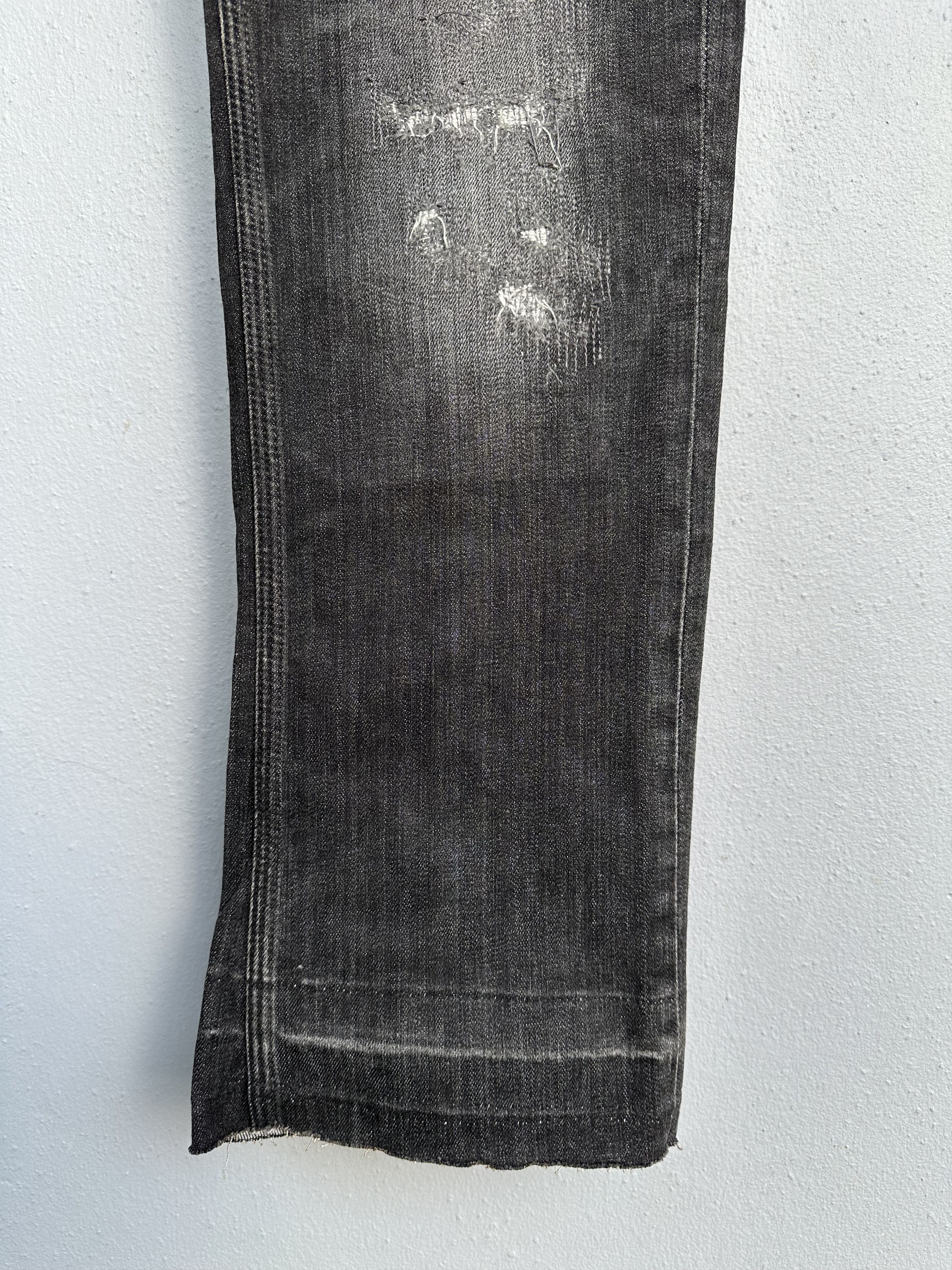 Nicole Club Japanese Brand NCFM Distressed Patchwork Denim Released Hem Size US 35 - 19 Thumbnail
