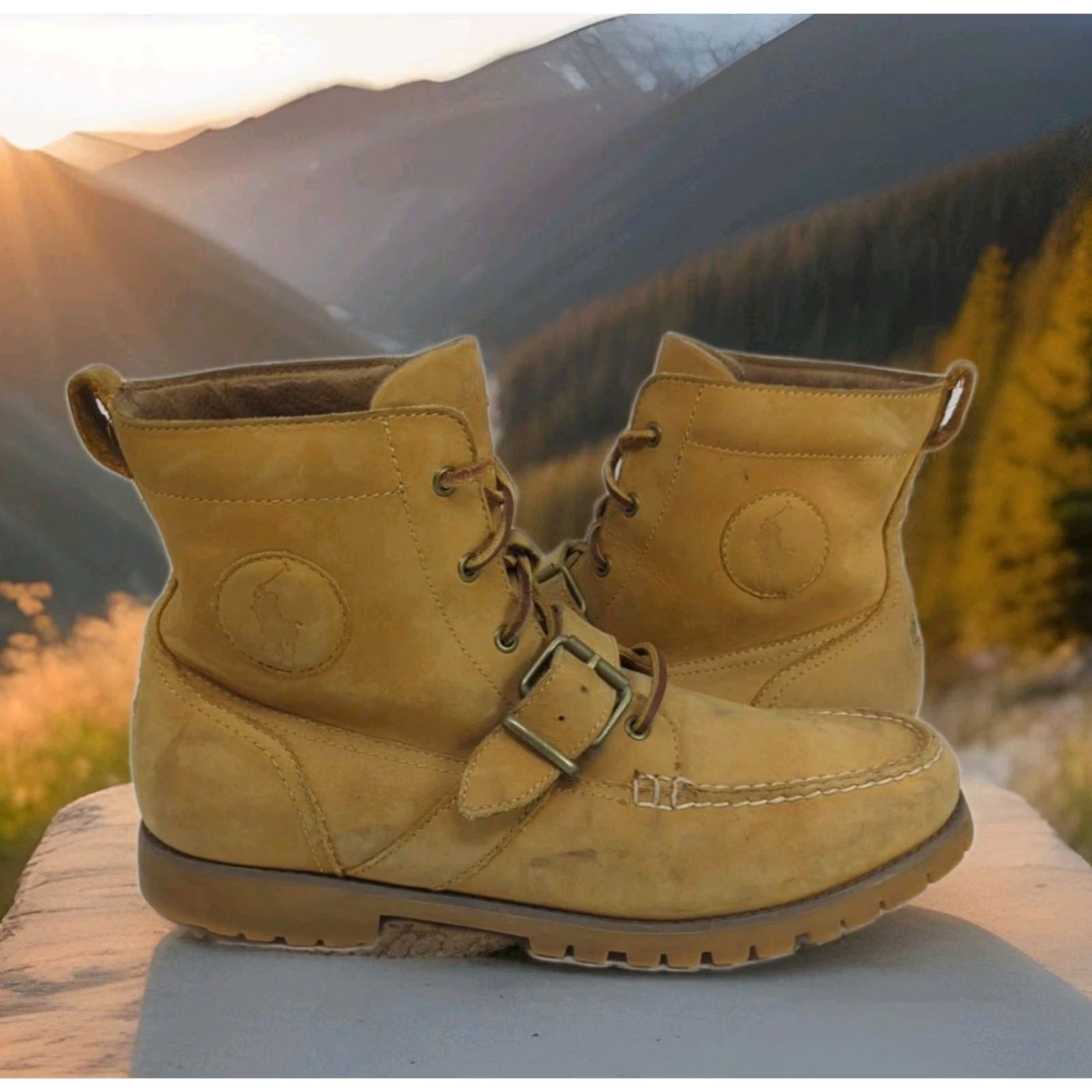 Polo Ralph Lauren Polo Ralph Lauren Ranger Leather Casual Boot Mens 10 D Brown Ankle Buckle Lace Up Size US M / EU 48-50 / 2 - 2 Thumbnail
