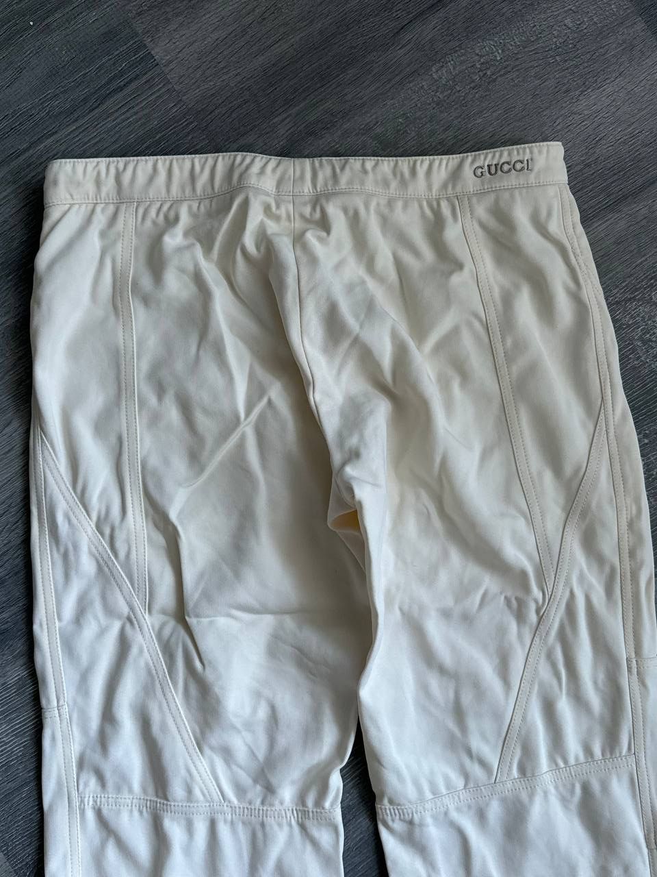 Gucci Vintage Gucci women’s pants white cotton steel logo Size 26" / US 2 / IT 38 - 3 Thumbnail