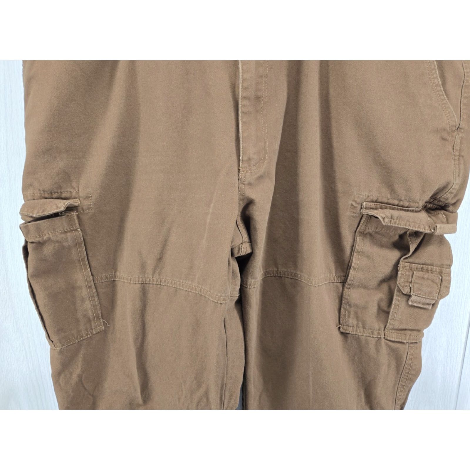 Vintage Guide Gear Cargo Pants Men's 46x30 Brown Cargo Pants Regular Flat Front Cotton Canvas 46 Men Brown 90s? Size US 30 / EU 46 - 4 Thumbnail