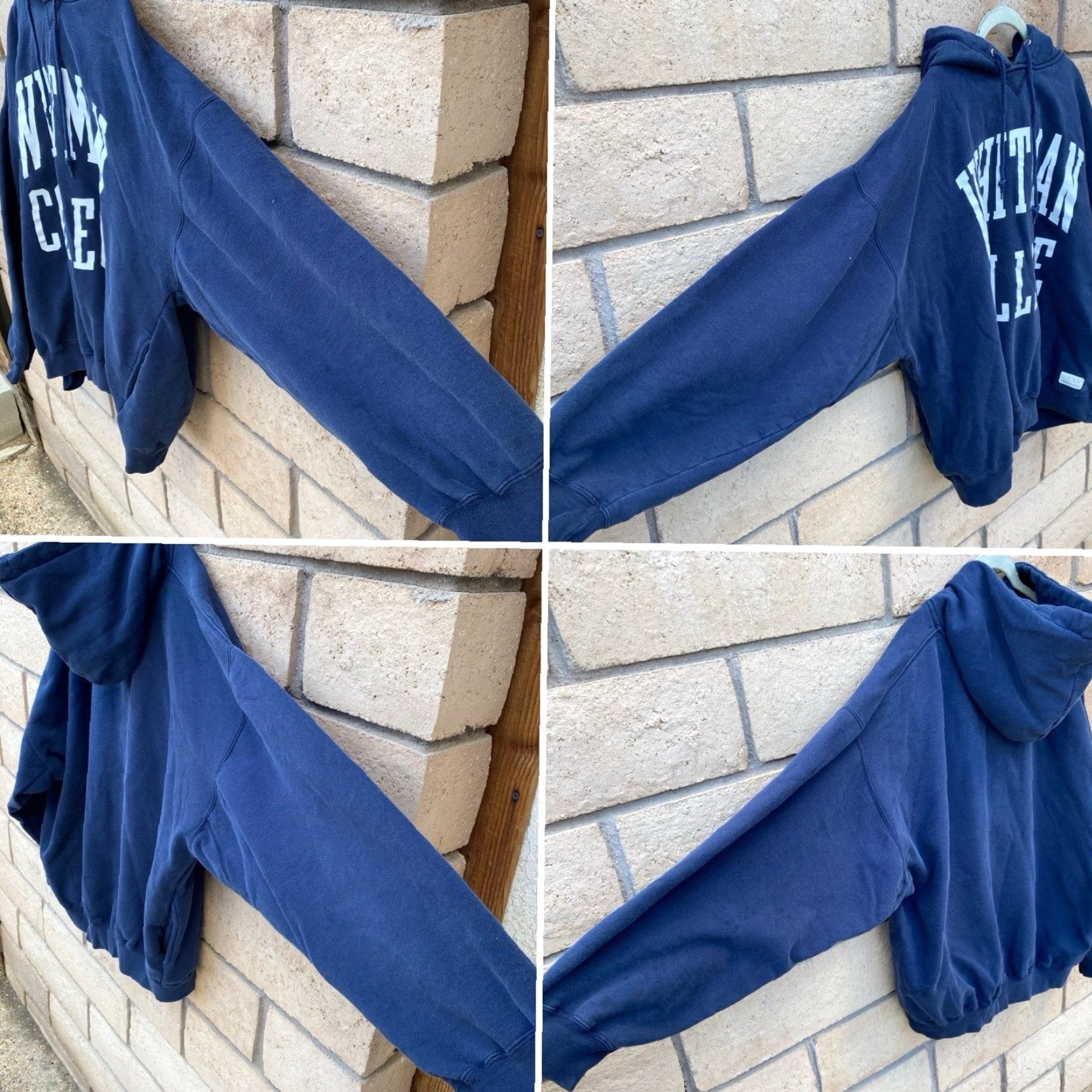 Vintage VINTAGE Gear For Sports Whitman College Hoodie Sweatshirt Navy Blue 2XL Mens Pullover Hooded Graphic Print Pockets Size US XXL / EU 58 / 5 - 2 Thumbnail