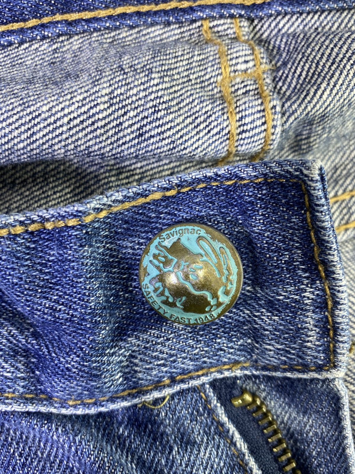 Japanese Brand × Jean Savignac 'de Denim Distressed Blue Wash Jeans - J956 Size US 34 / EU 50 - 6 Thumbnail