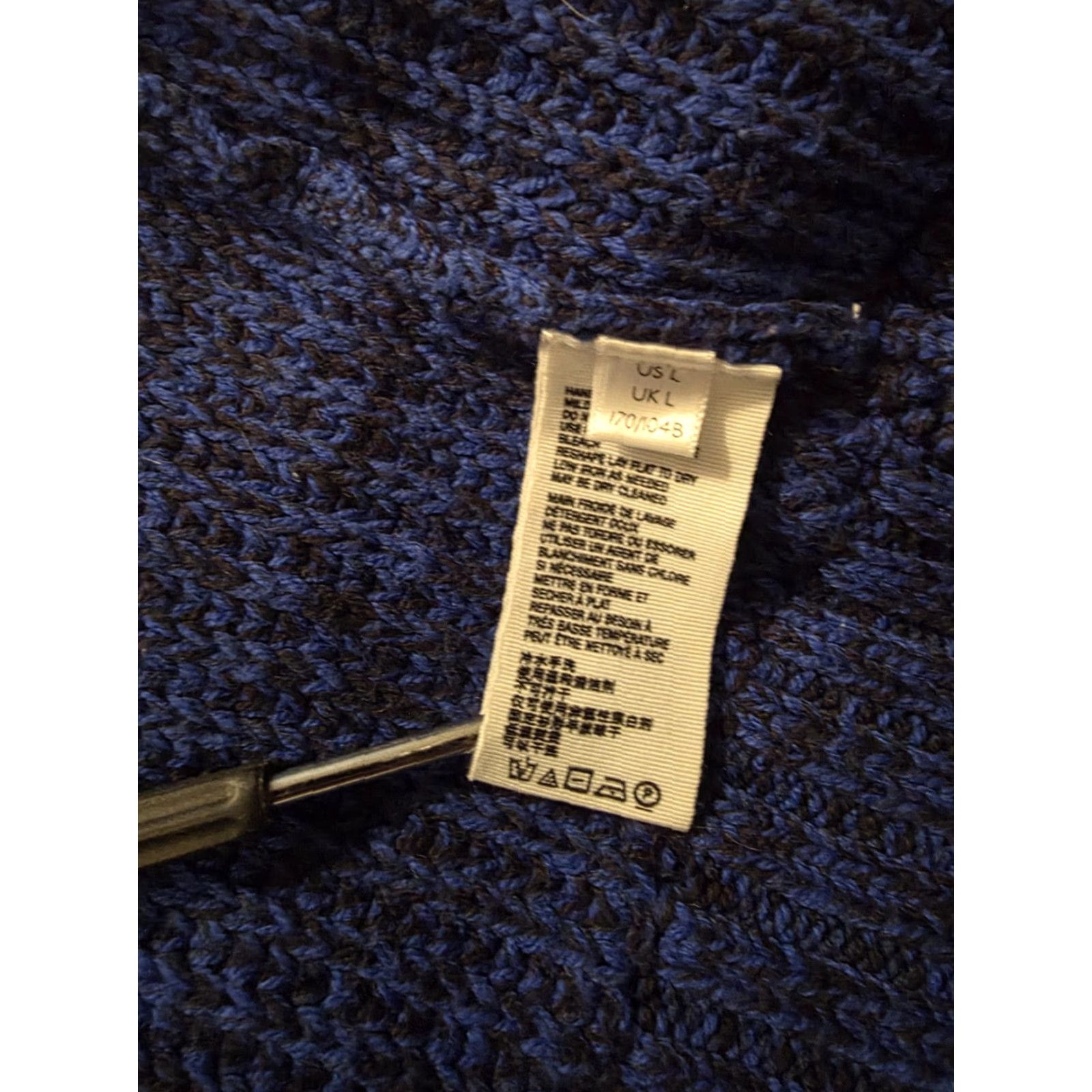 Free People Free People Cardigan Sweater Women's L Blue Oversized Knit Open Heavyweight Bohemian Fashion 90s Not Applicable? Size L / US 10 / IT 46 - 8 Thumbnail