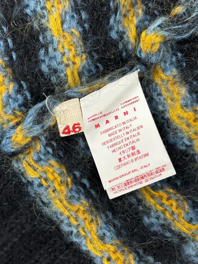Marni FW2020 Marni Blue Cardigan Wool Distressed Size US XS / EU 42 / 0 - 11 Thumbnail