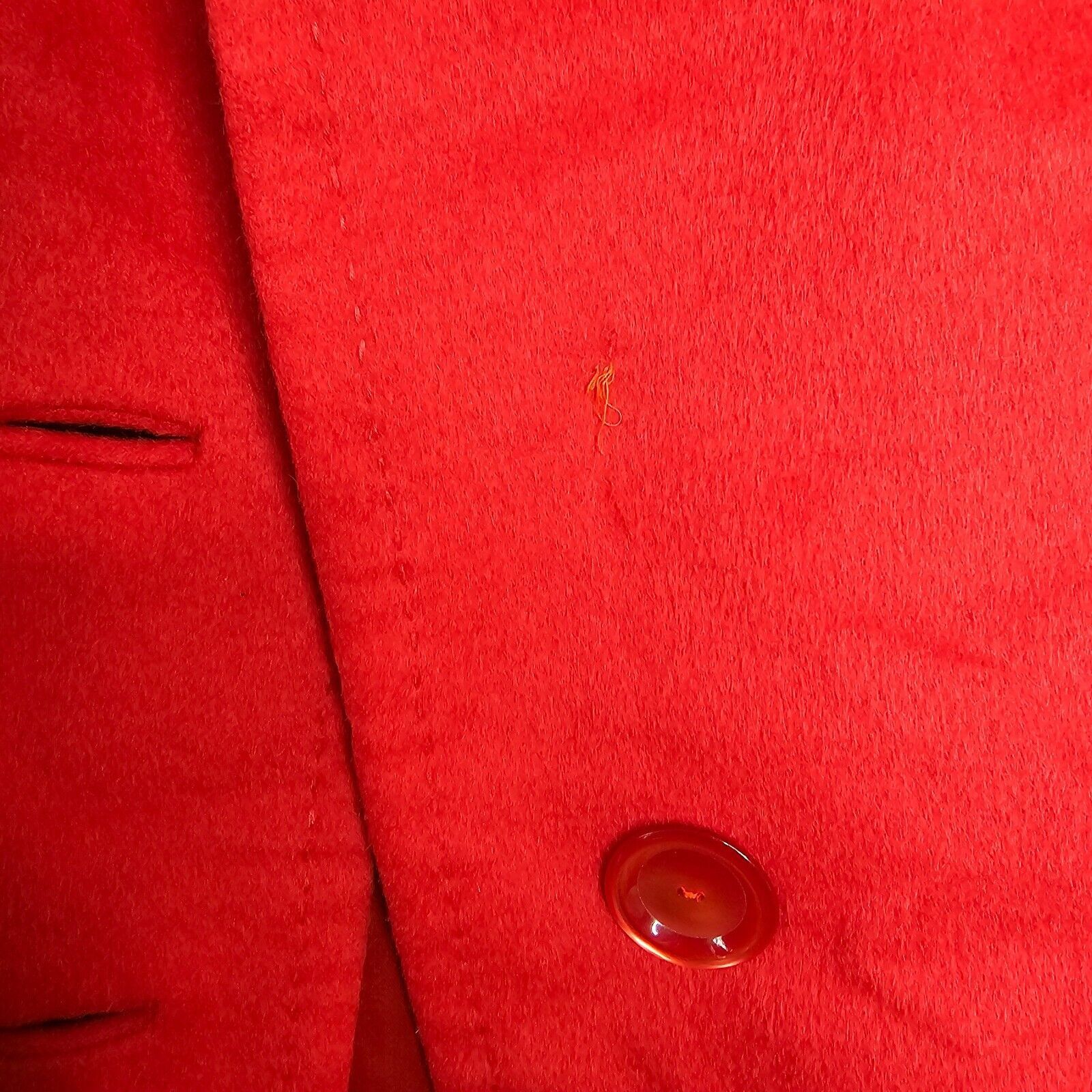 Other Red Felt Long Sleeve Single Button Heavy Long Line Jacket L Size L / US 10 / IT 46 - 6 Thumbnail