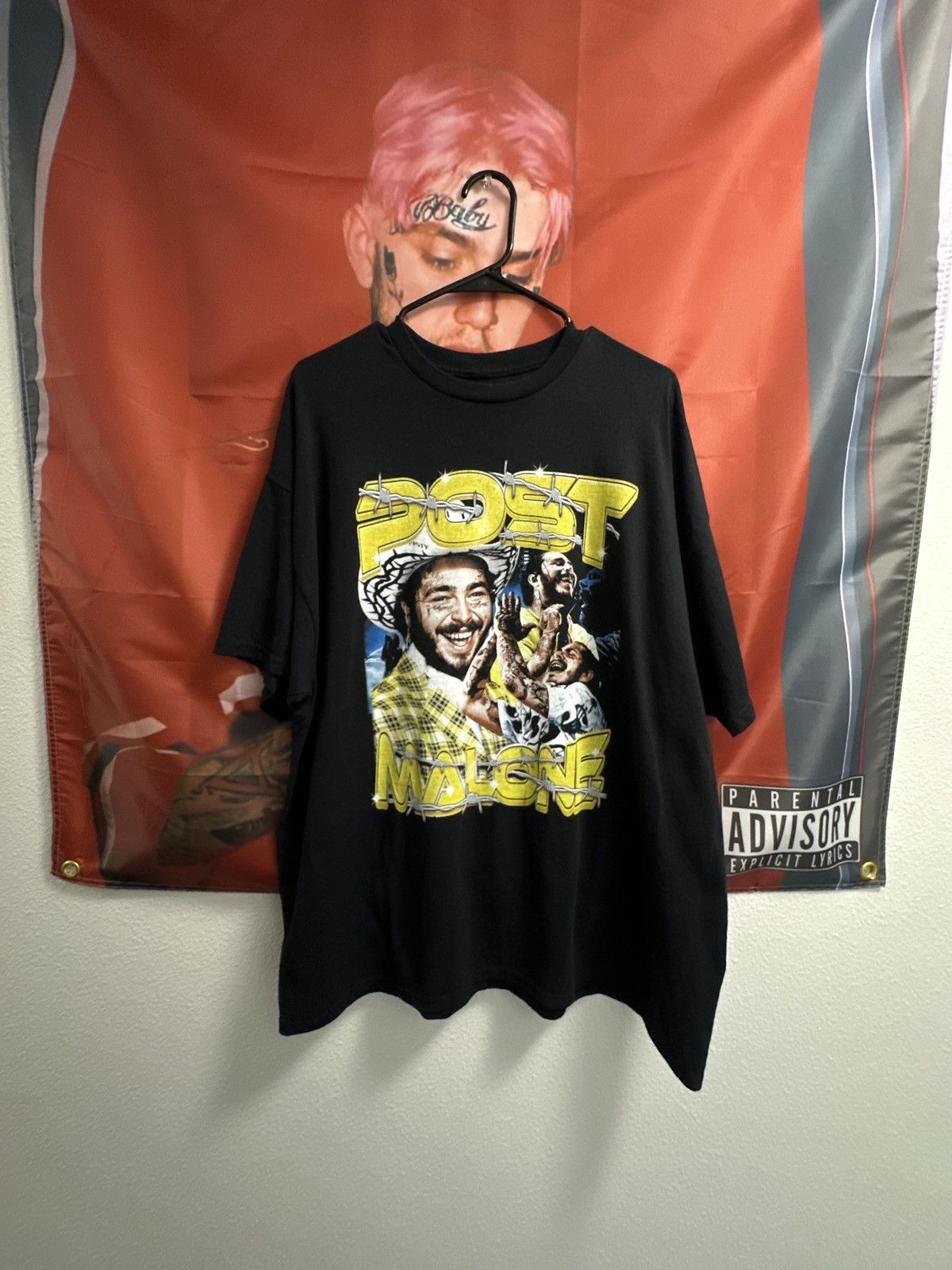 image of Post Malone Tour Tee x Rap Tees Post Malone Tour T-Shirt in Black, Men's (Size XL)