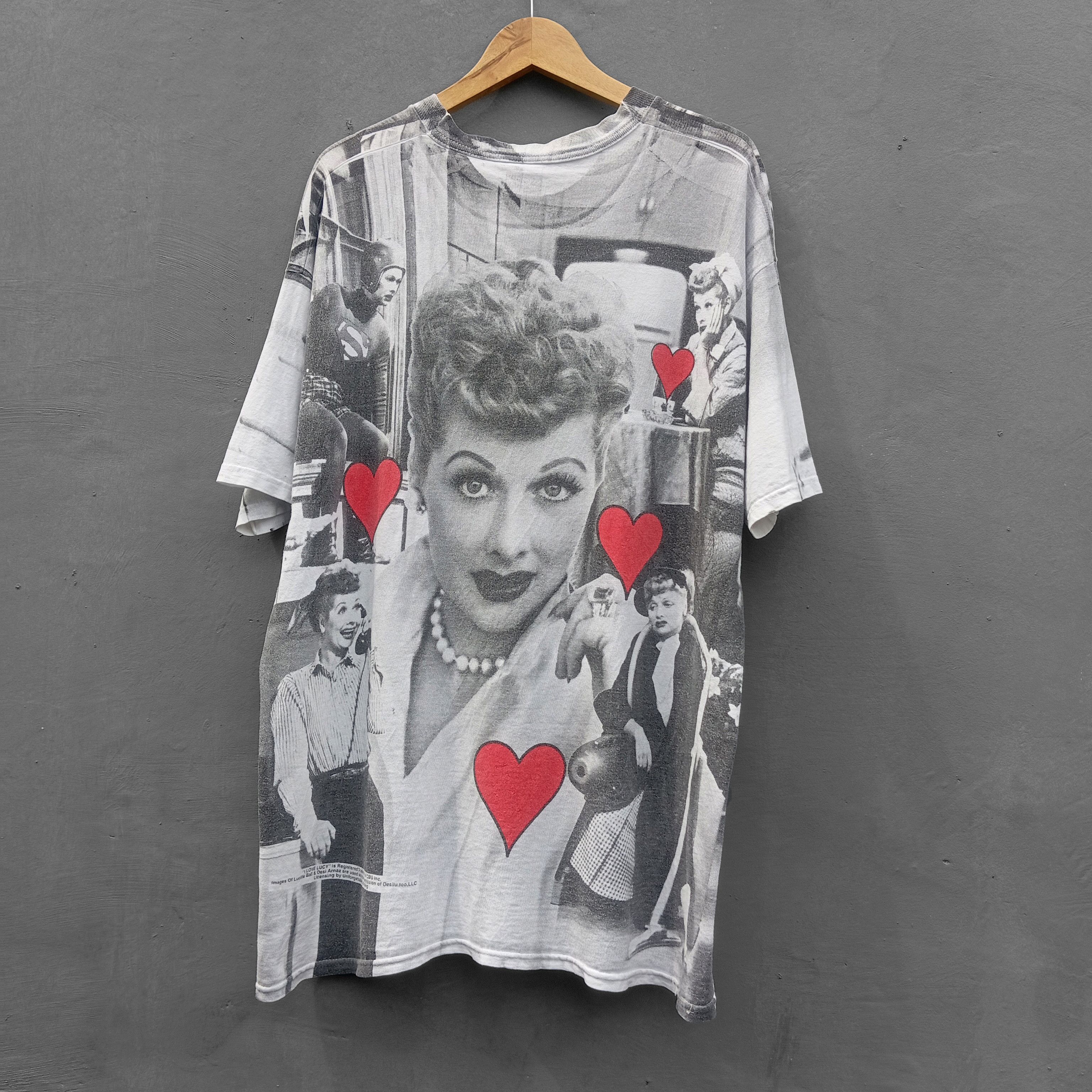 Vintage vintage i love lucy allover print t shirt Size US XL / EU 56 / 4 - 2 Thumbnail