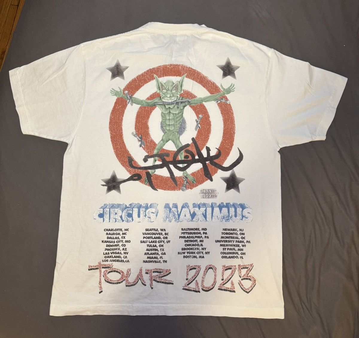 Travis Scott Travis Scott Utopia Circus Maximus 2023 Tour III Concert Tee Size US L / EU 52-54 / 3 - 2 Thumbnail