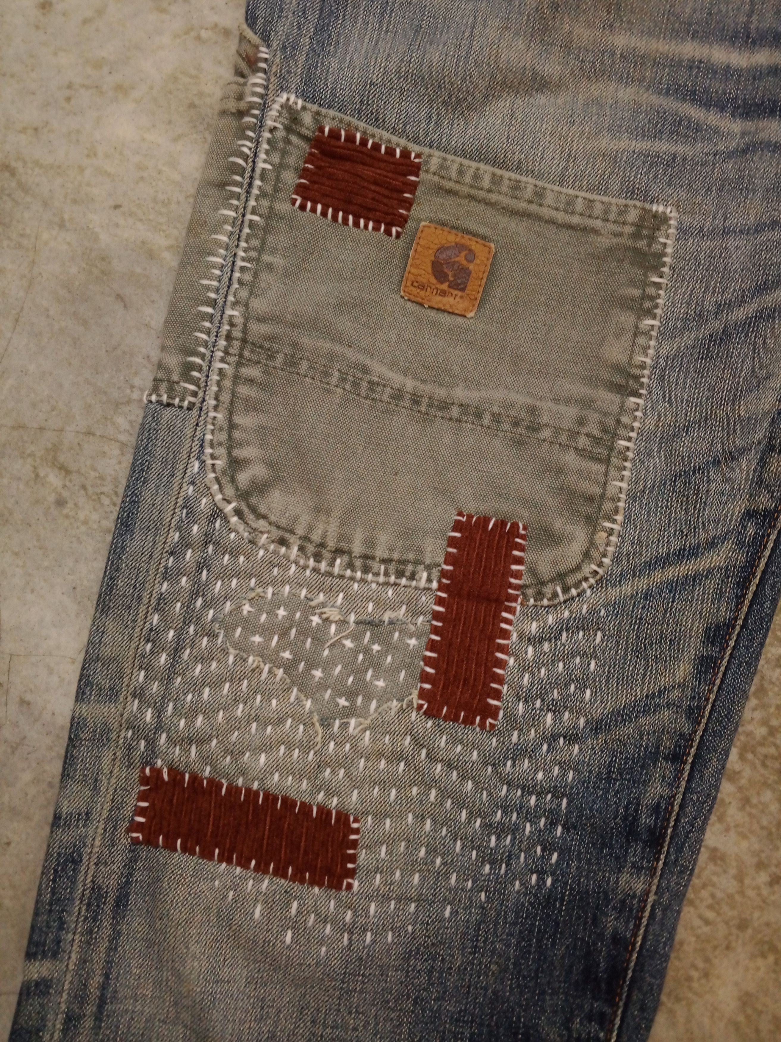 Levi's Levi's x Carhartt Carpenter sashiko custom Size US 32 / EU 48 - 13 Thumbnail