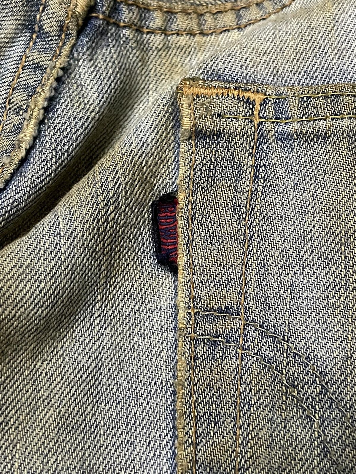 Edwin × Hysteric Glamour Edwin 503Z Muddy Wash Rusty Trashed Loose Jeans Size US 31 - 15 Thumbnail