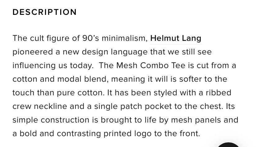 Helmut Lang Helmut Lang Mesh Combo Tee Size US L / EU 52-54 / 3 - 11 Thumbnail