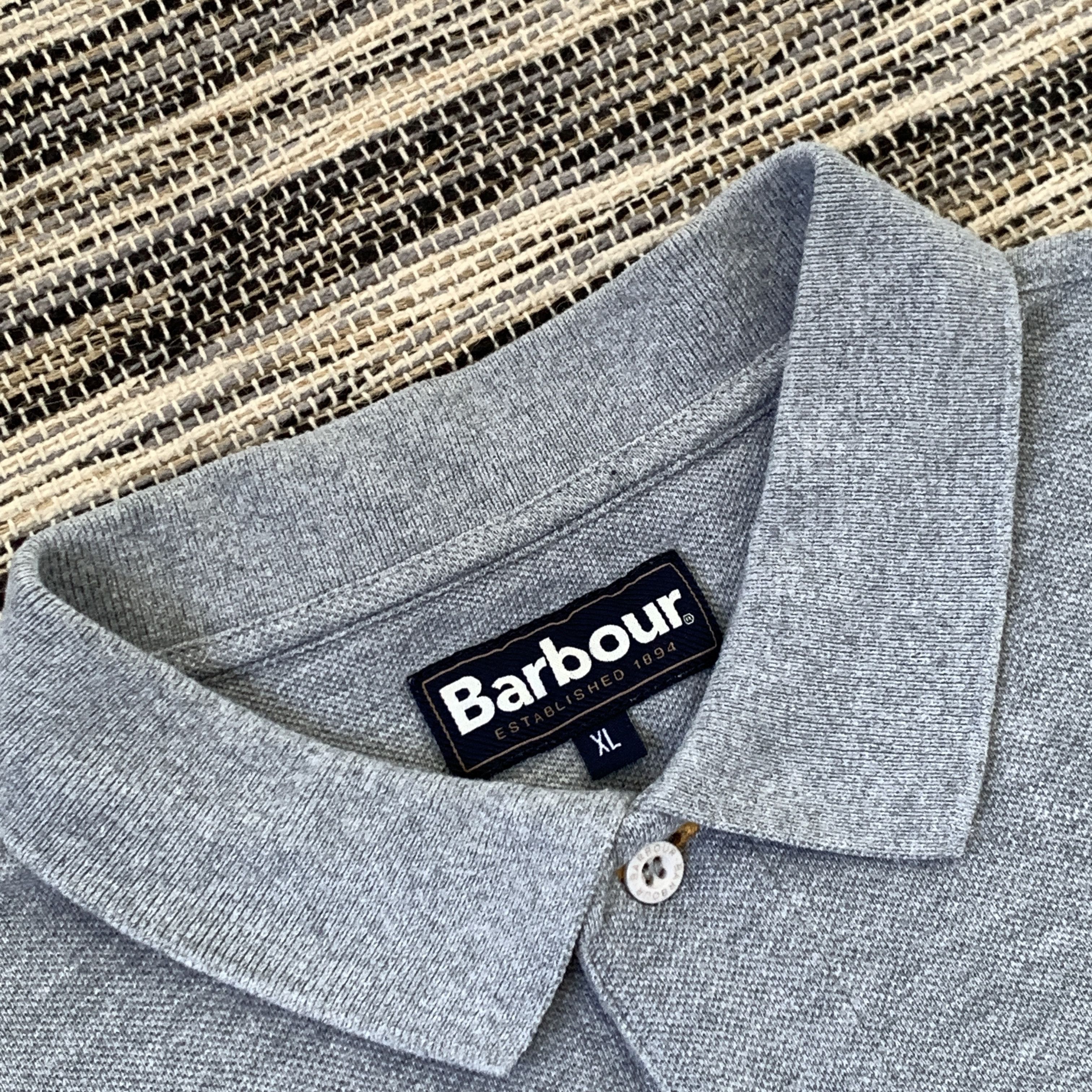 Barbour Barbour Grey Polo Icon Tee Shirt Size US L / EU 52-54 / 3 - 4 Thumbnail