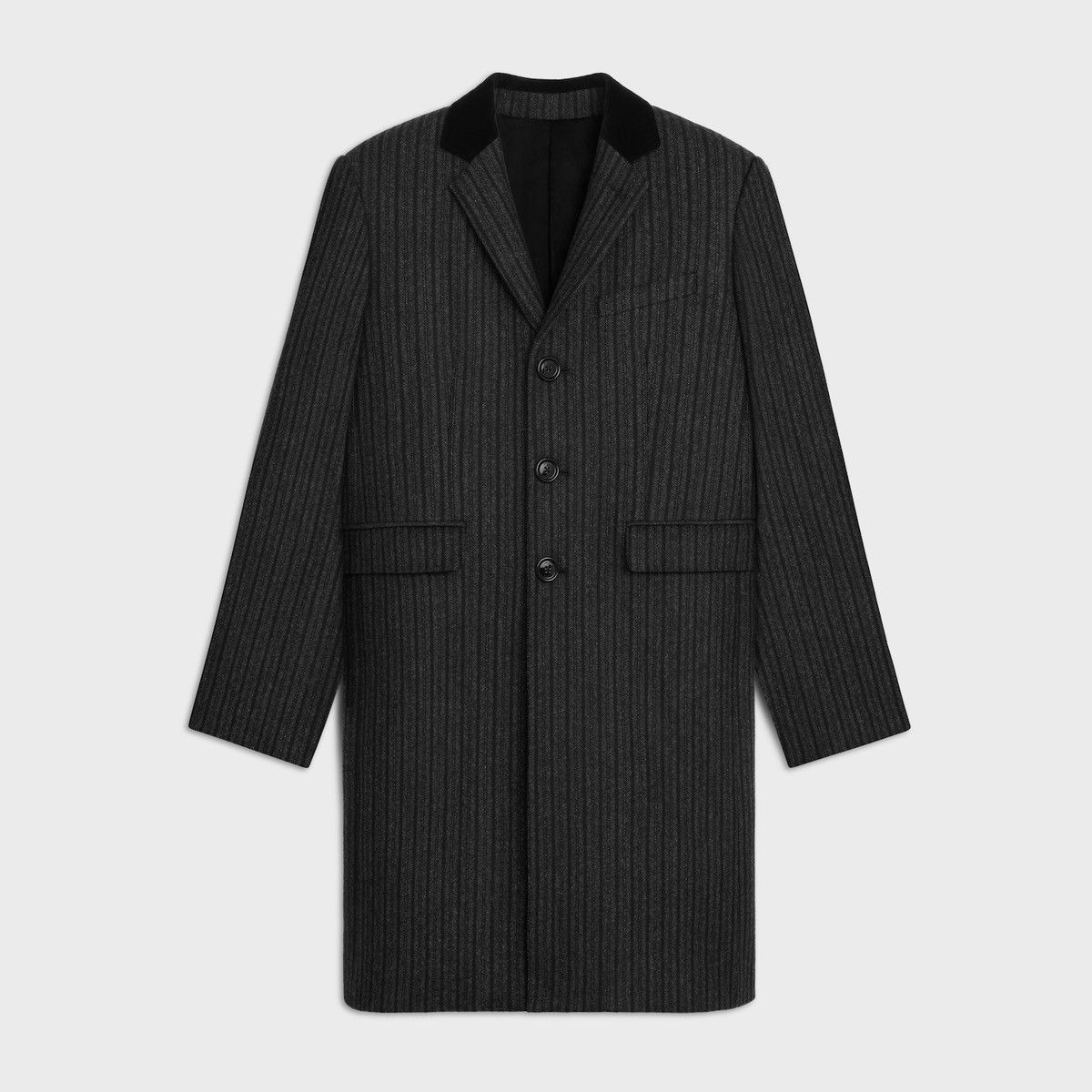 Celine FW24 CHESTERFIELD COAT IN STRIPED WOOL Size US M / EU 48-50 / 2 - 8 Thumbnail