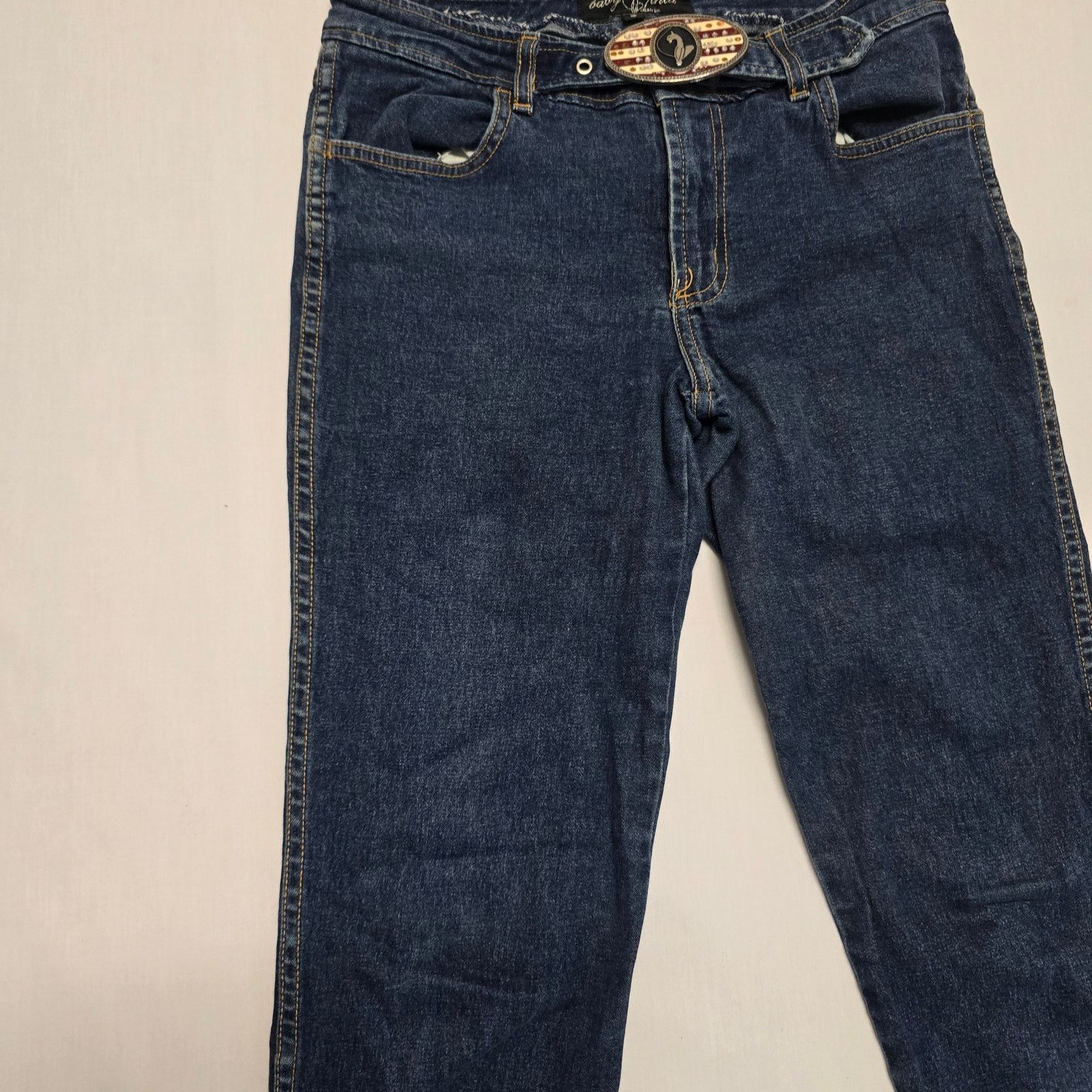 Vintage Vintage Baby Phat Jeans 5 Medium Wash Denim Rhinestone Y2K Size 27" / US 4 / IT 40 - 4 Thumbnail